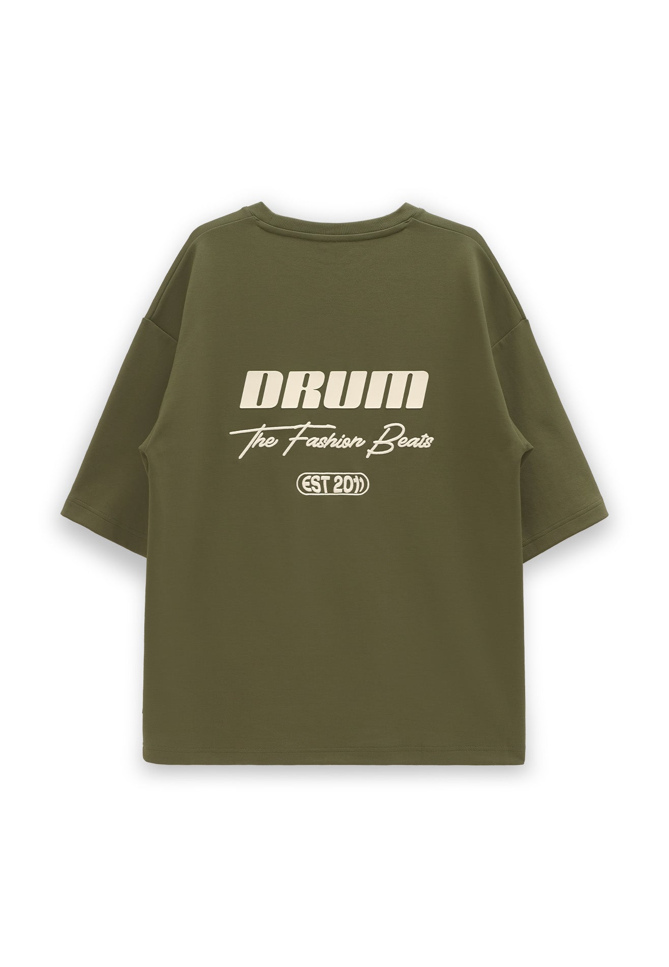 DRUM Select Cut & Sew Details Oversized Tee- Army Green