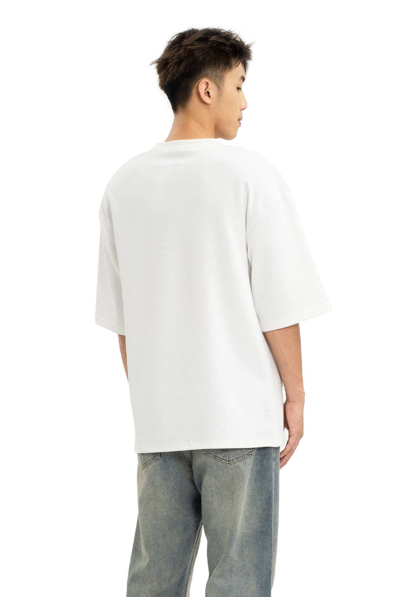 DRUM Select Beats Embossed Oversized Tee- White