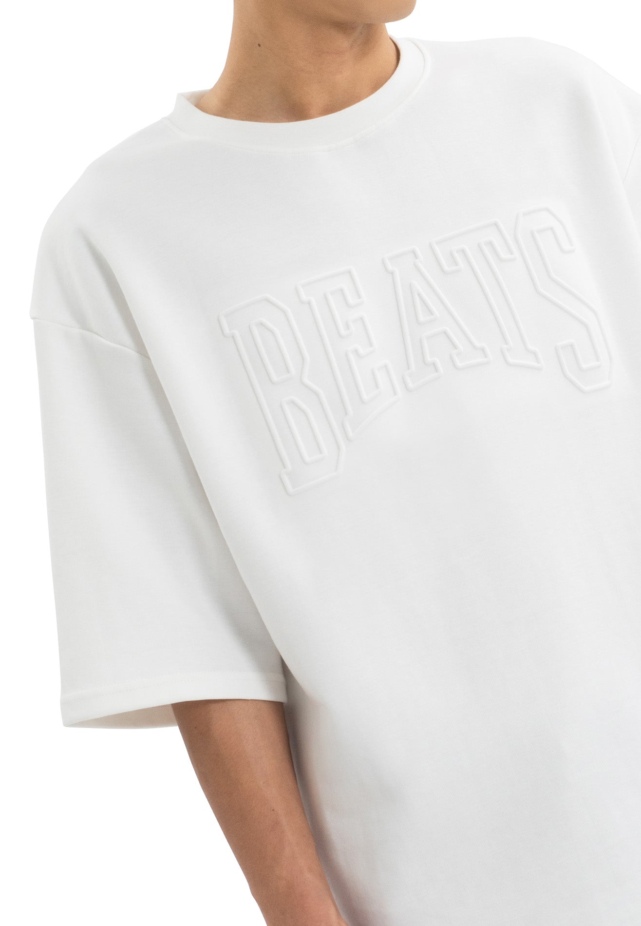 DRUM Select Beats Embossed Oversized Tee- White
