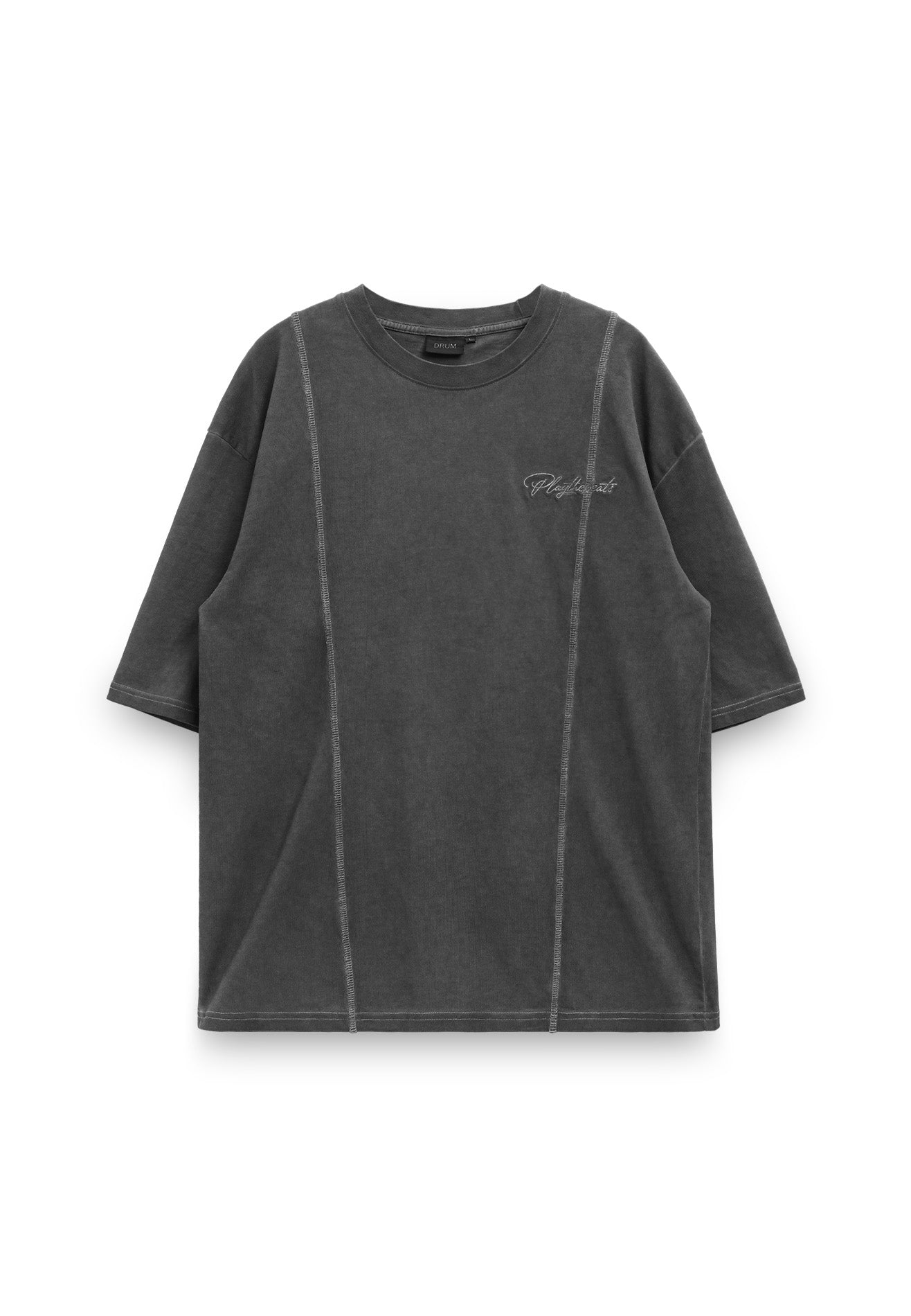 Select Washed Tone Oversized Tee- Dark Grey