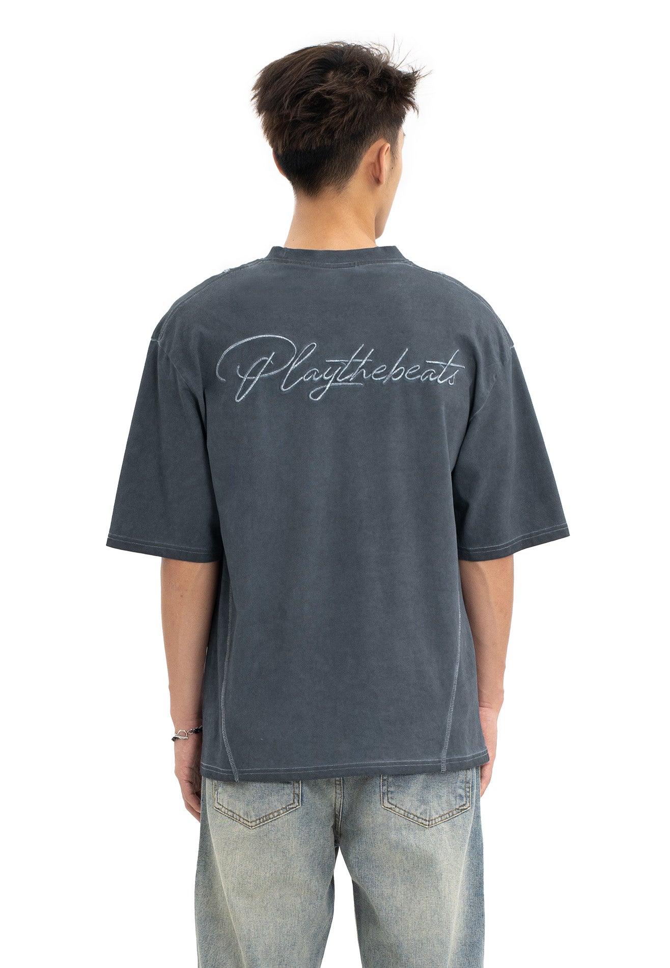 Select Washed Tone Oversized Tee- Navy