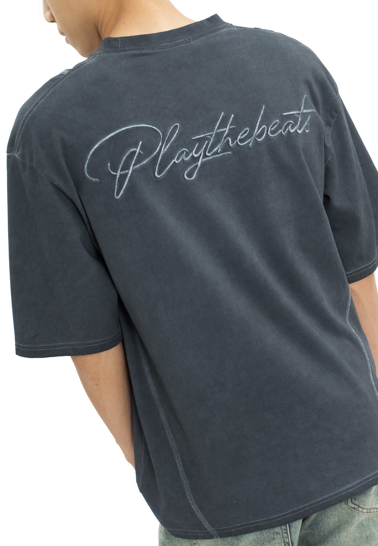 Select Washed Tone Oversized Tee- Navy