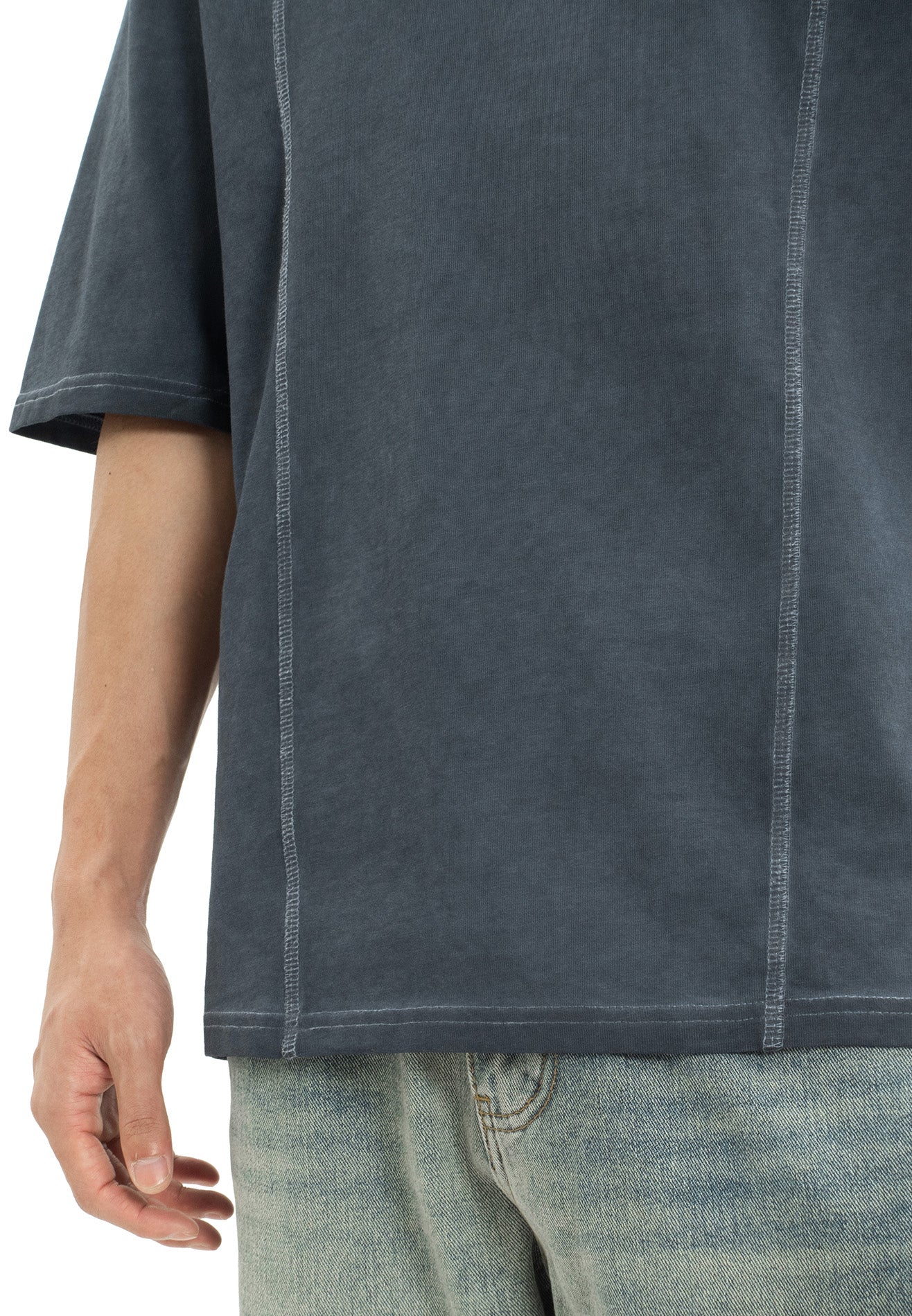 Select Washed Tone Oversized Tee- Navy