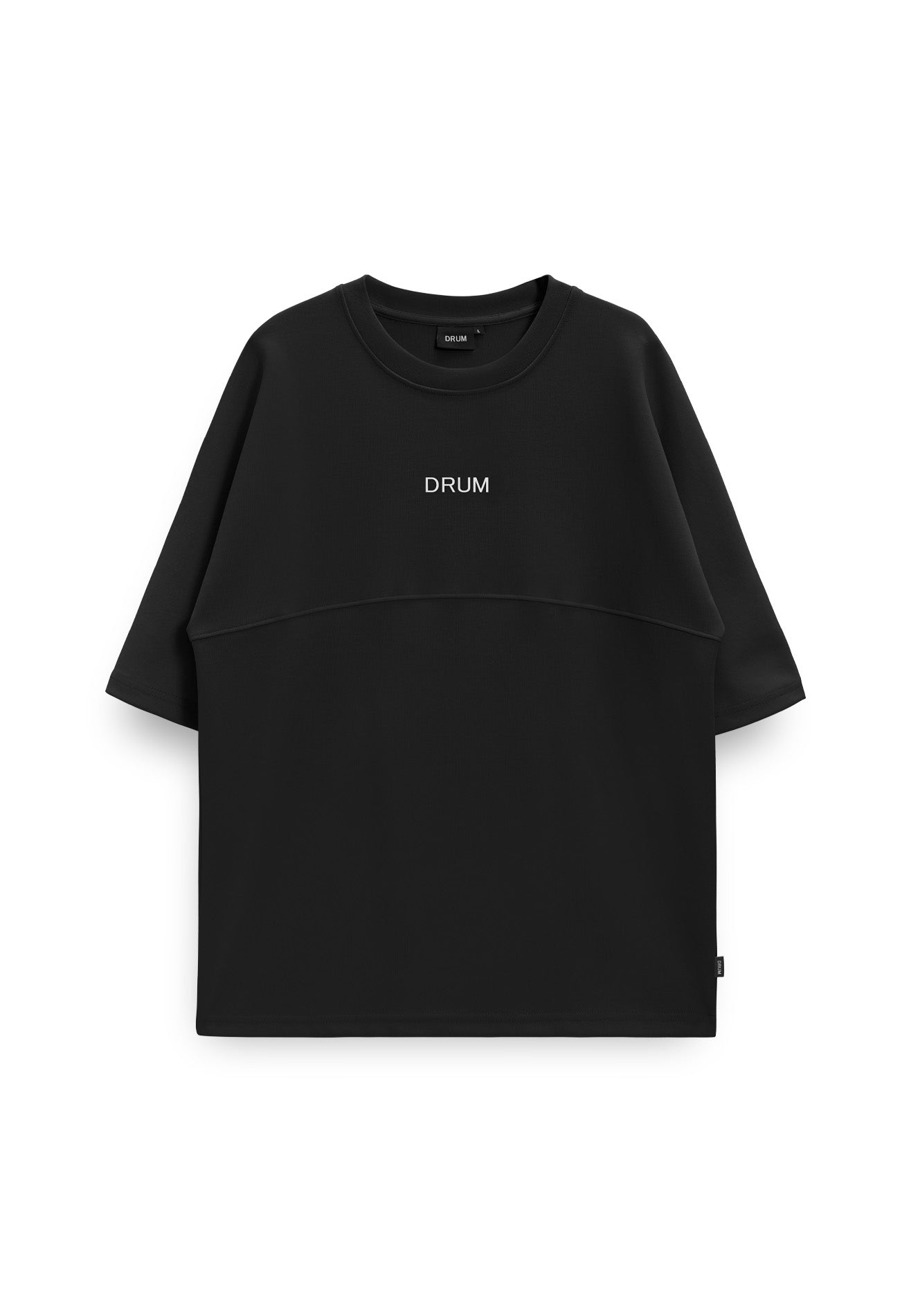 DRUM Select Slogan Glow In The Dark Oversized Tee- Black