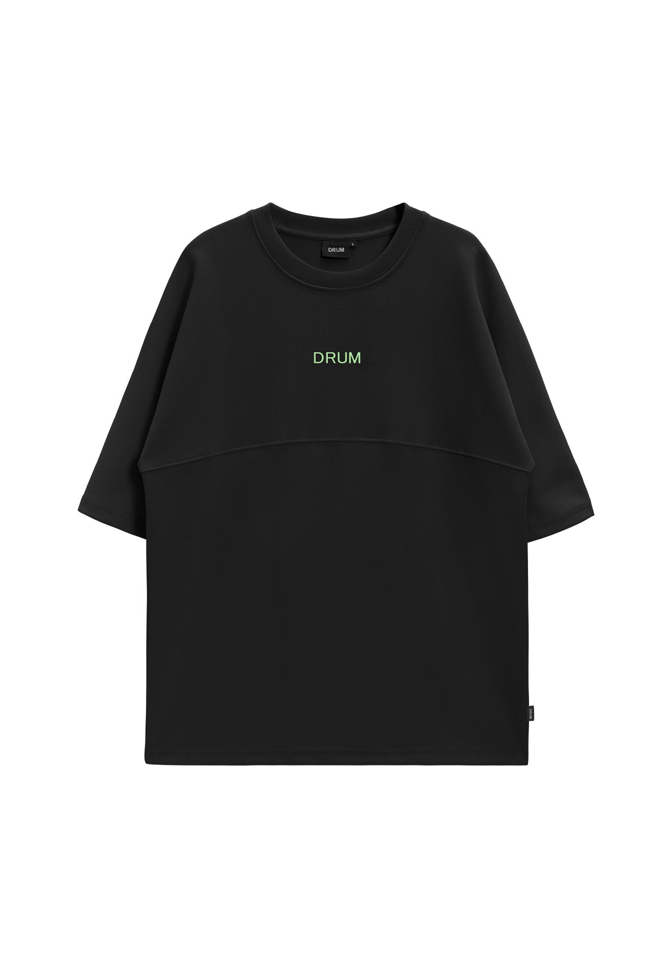 DRUM Select Slogan Glow In The Dark Oversized Tee- Black