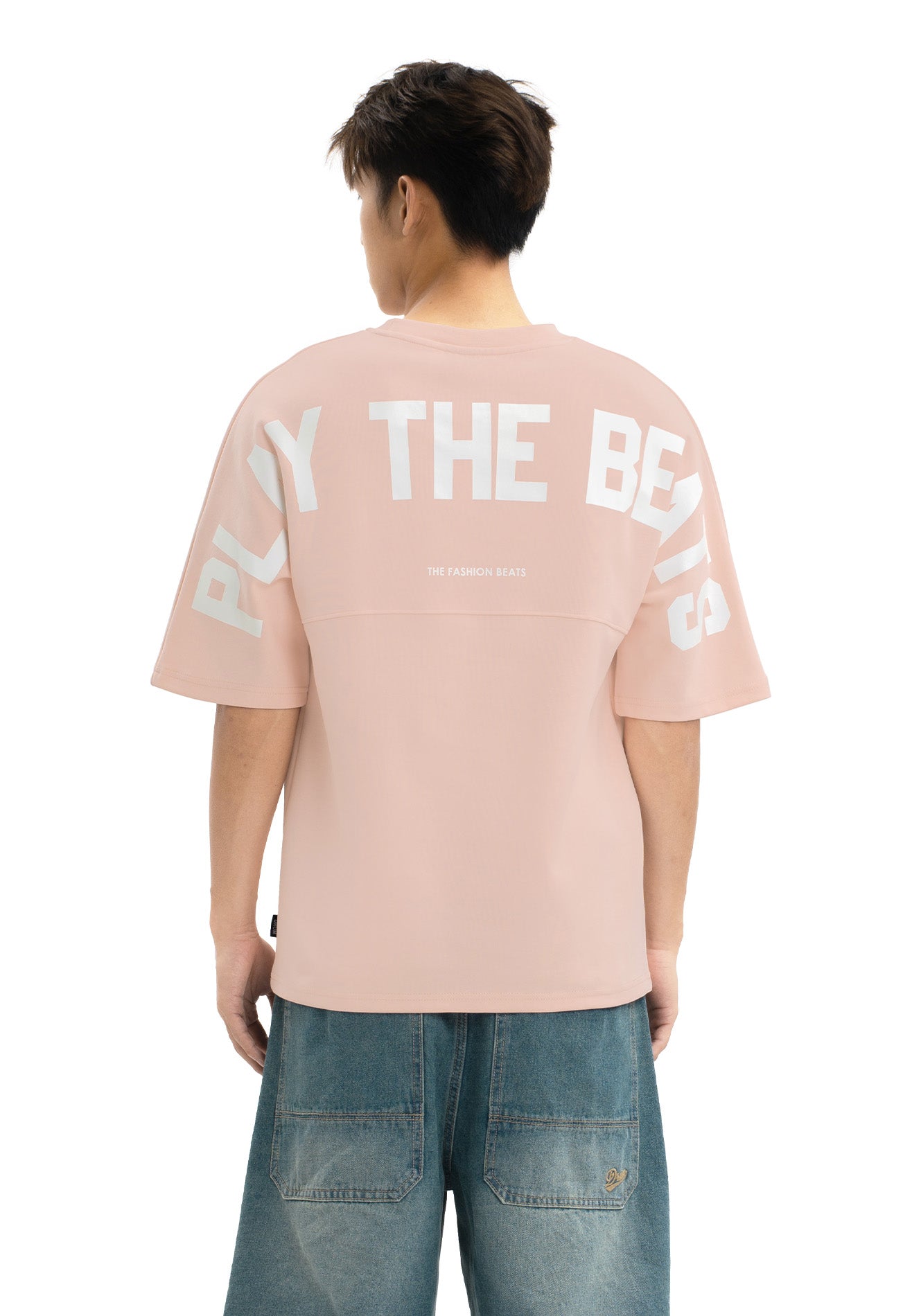 DRUM Select Slogan Glow In The Dark Oversized Tee- Pink