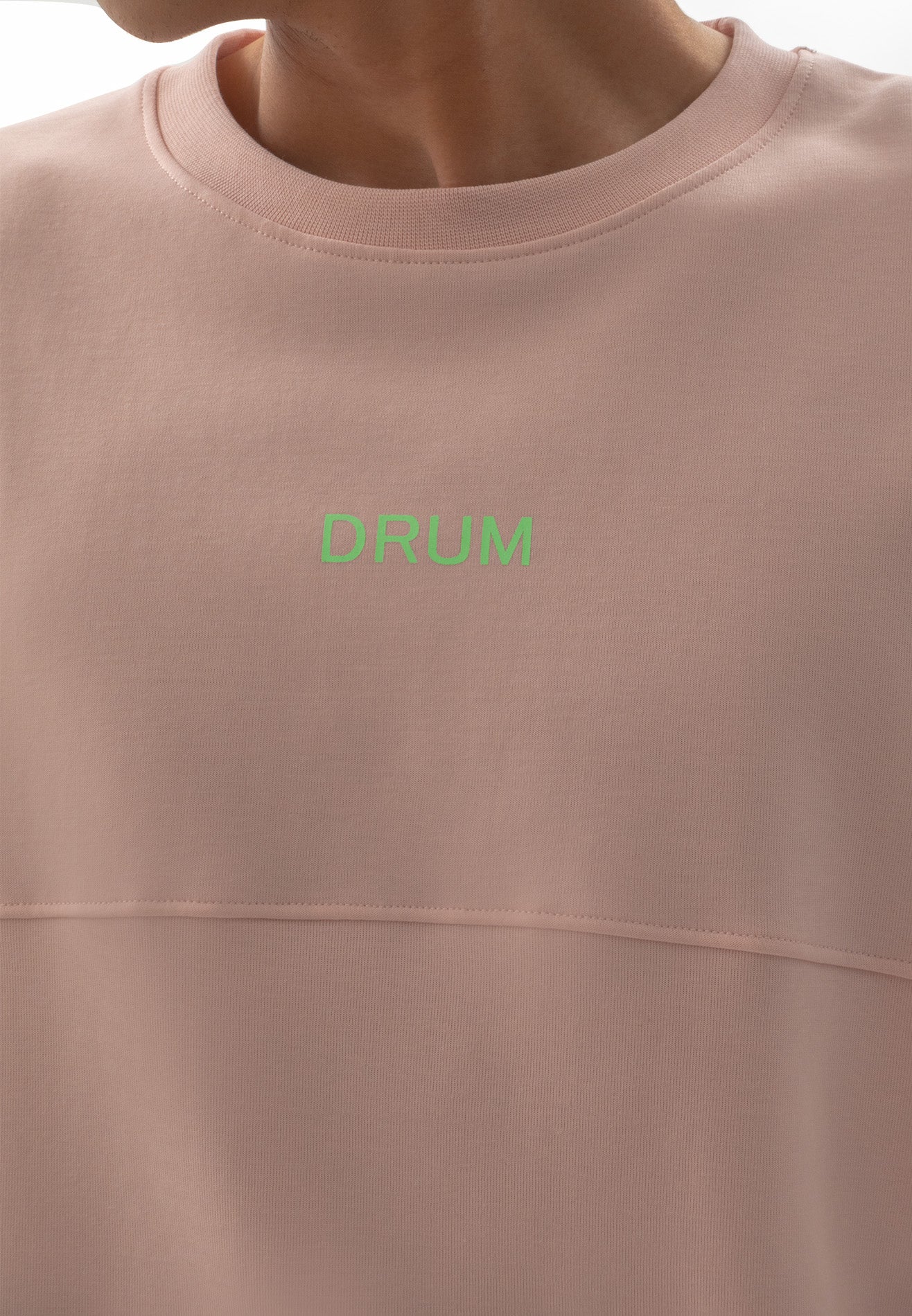 DRUM Select Slogan Glow In The Dark Oversized Tee- Pink