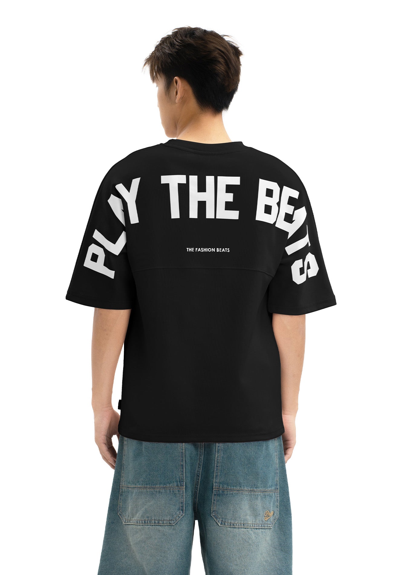 DRUM Select Slogan Glow In The Dark Oversized Tee- Black