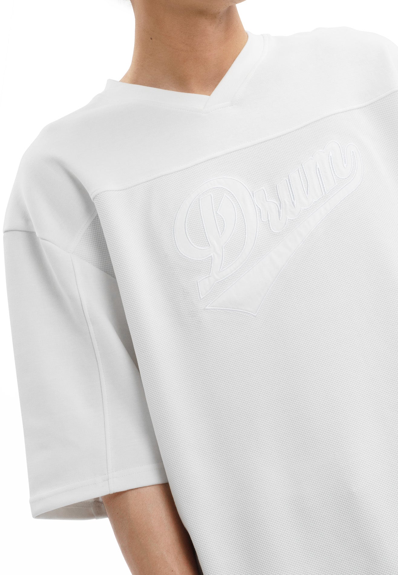 DRUM Select Cut & Sew Oversized Tee- White