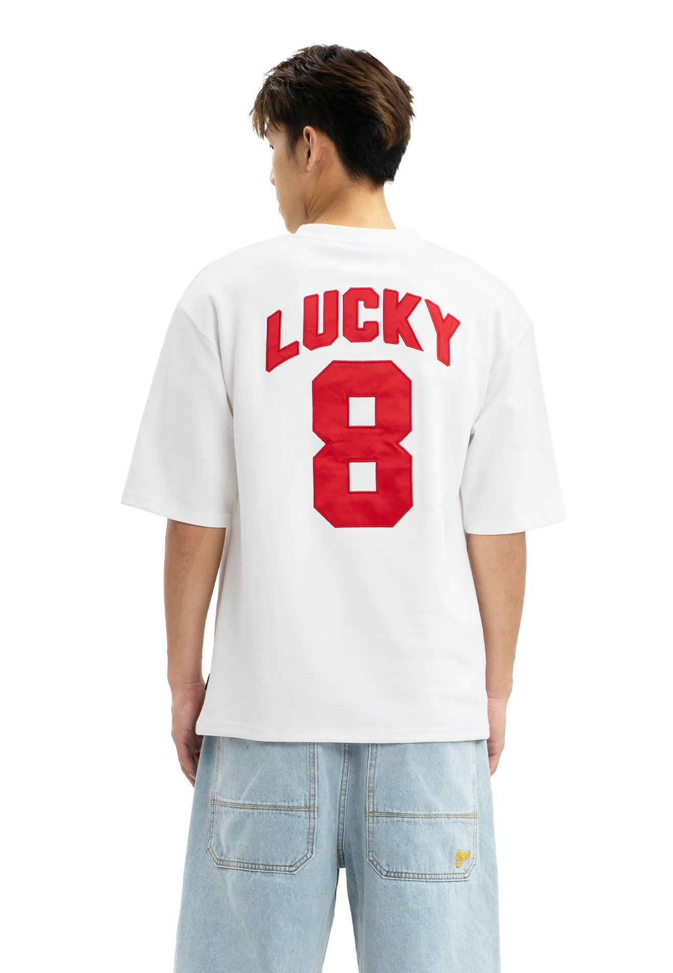 DRUM Select Lucky 8 CNY Oversized Tee- White