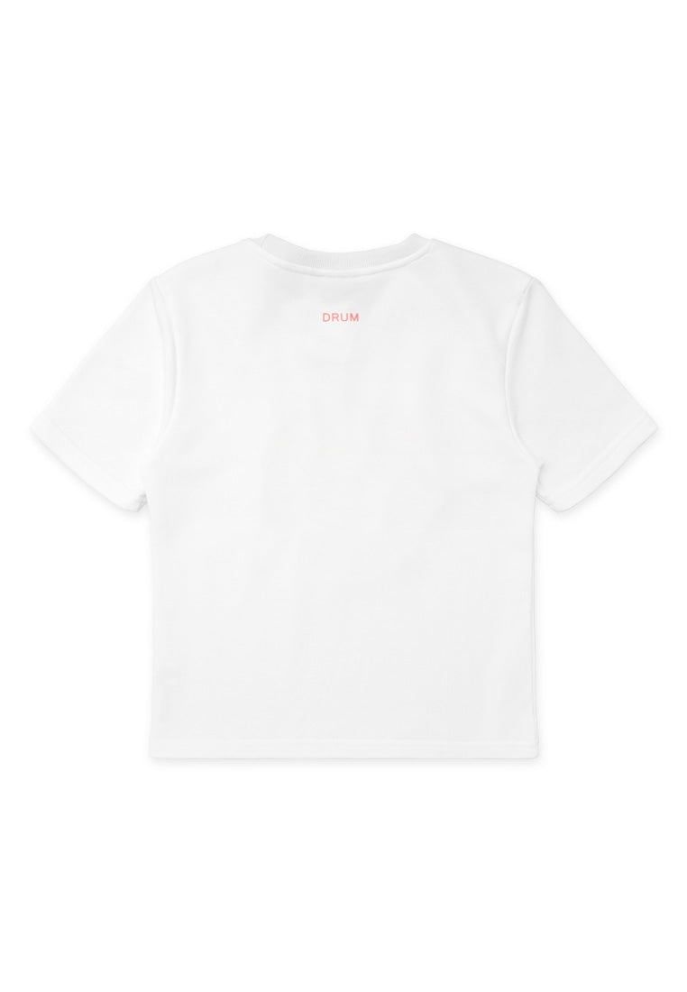 DRUM SELECT Women Graphic Top- White