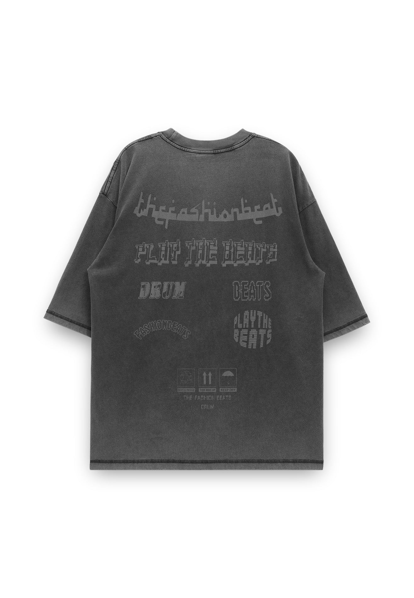 Select Jawi Inspired Slogan Oversized Tee- Black