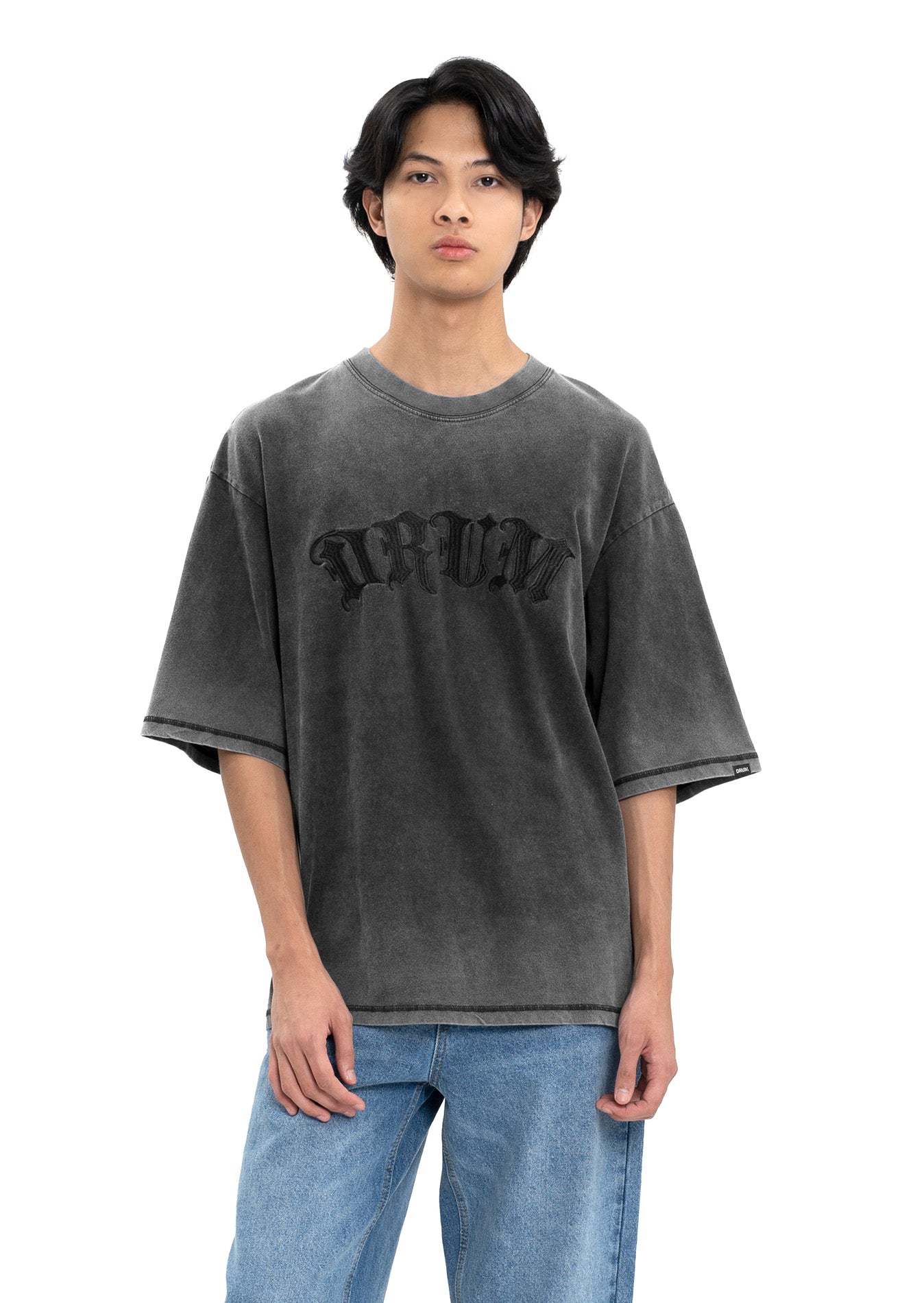 Select Jawi Inspired Slogan Oversized Tee- Black