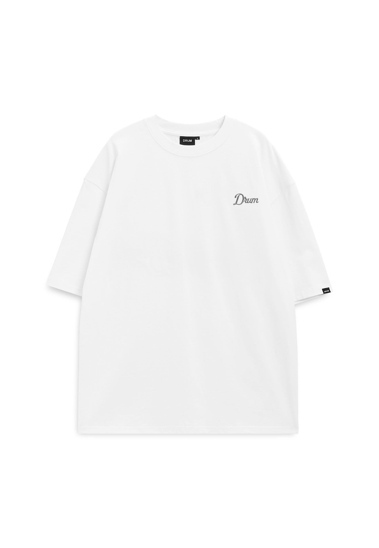 Select Reflective Embroidery Oversized Tee- White