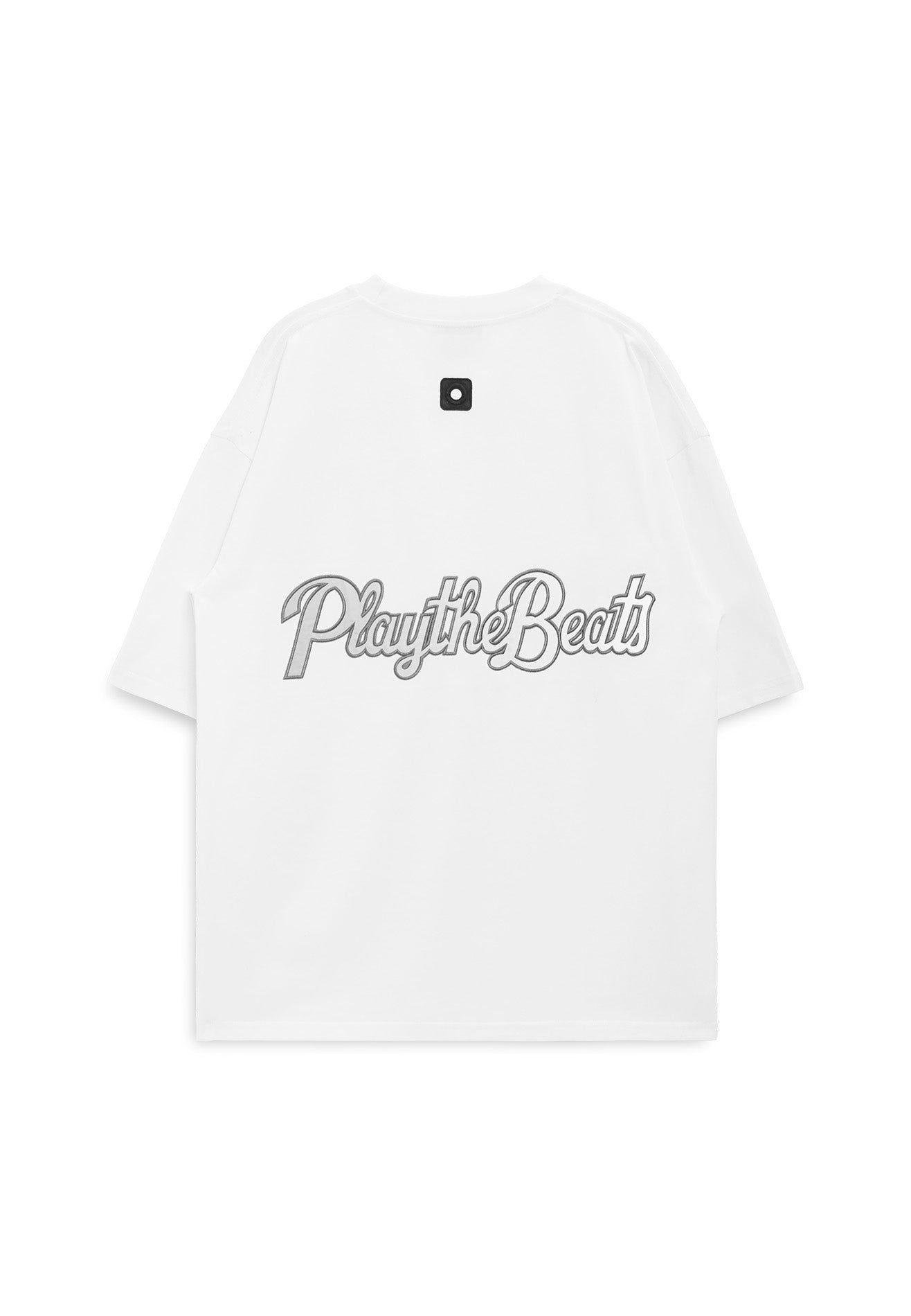 Select Reflective Embroidery Oversized Tee- White