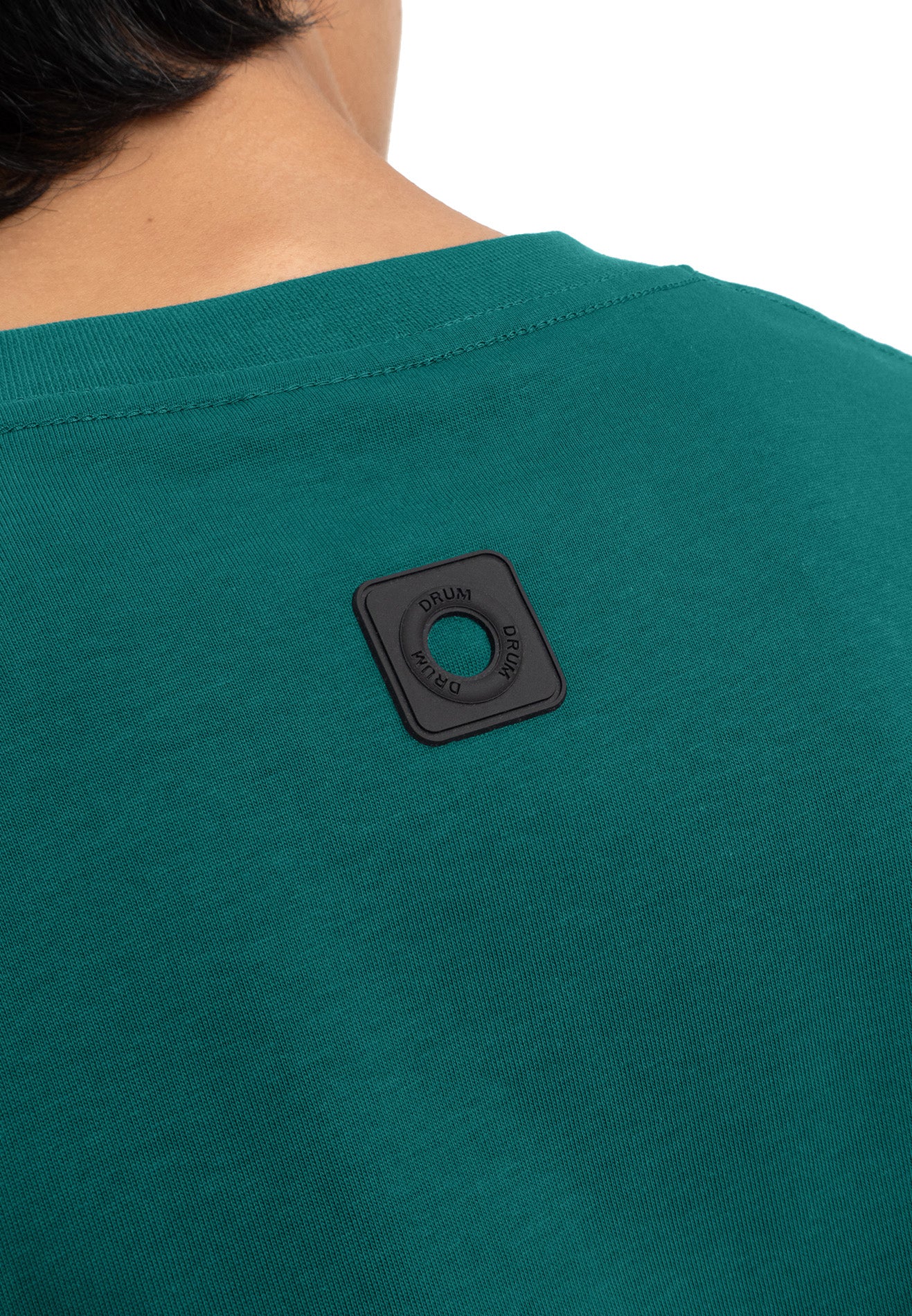 Select Reflective Embroidery Oversized Tee- Dark Green