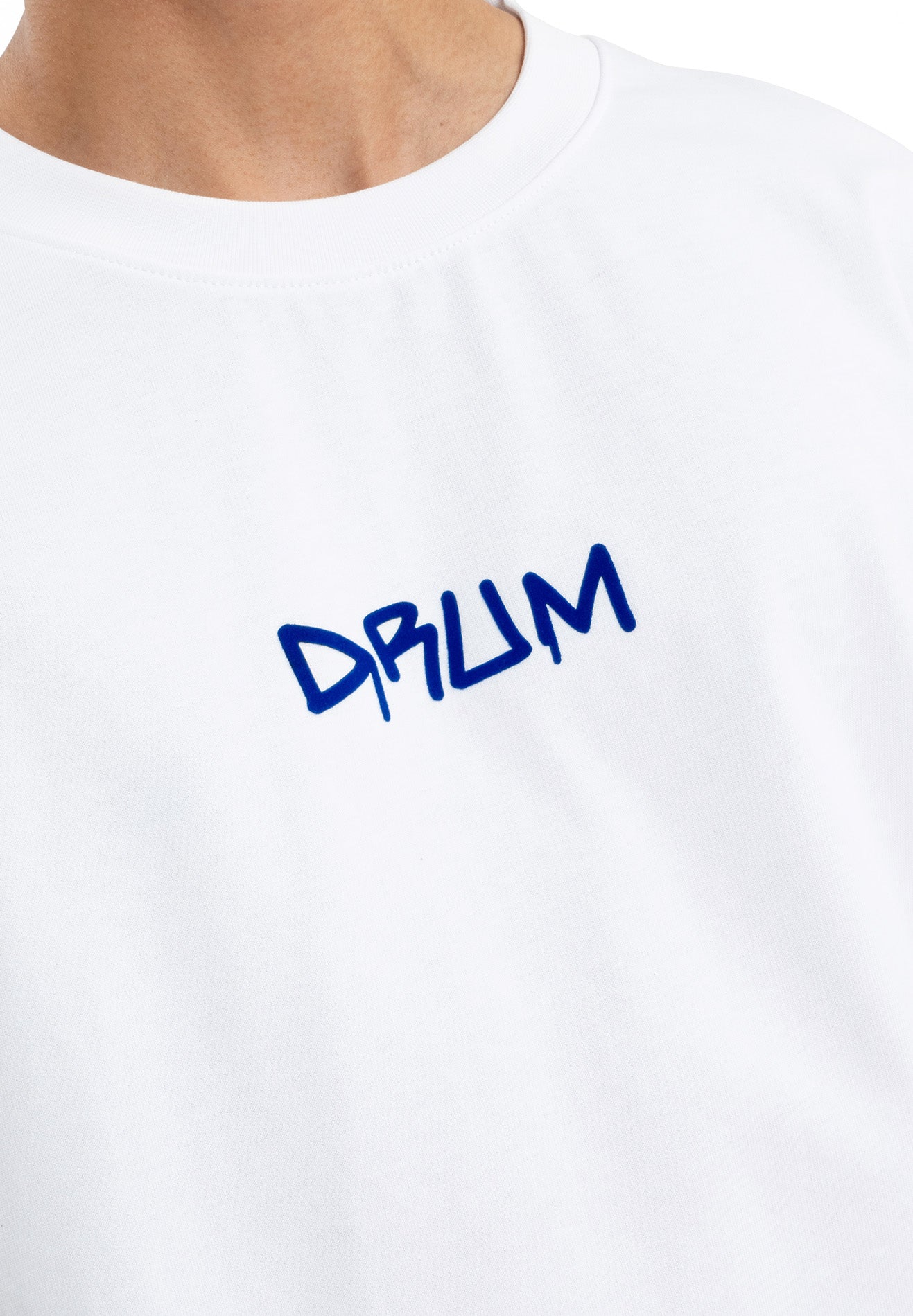 Select Flocking Print Oversized Tee - White