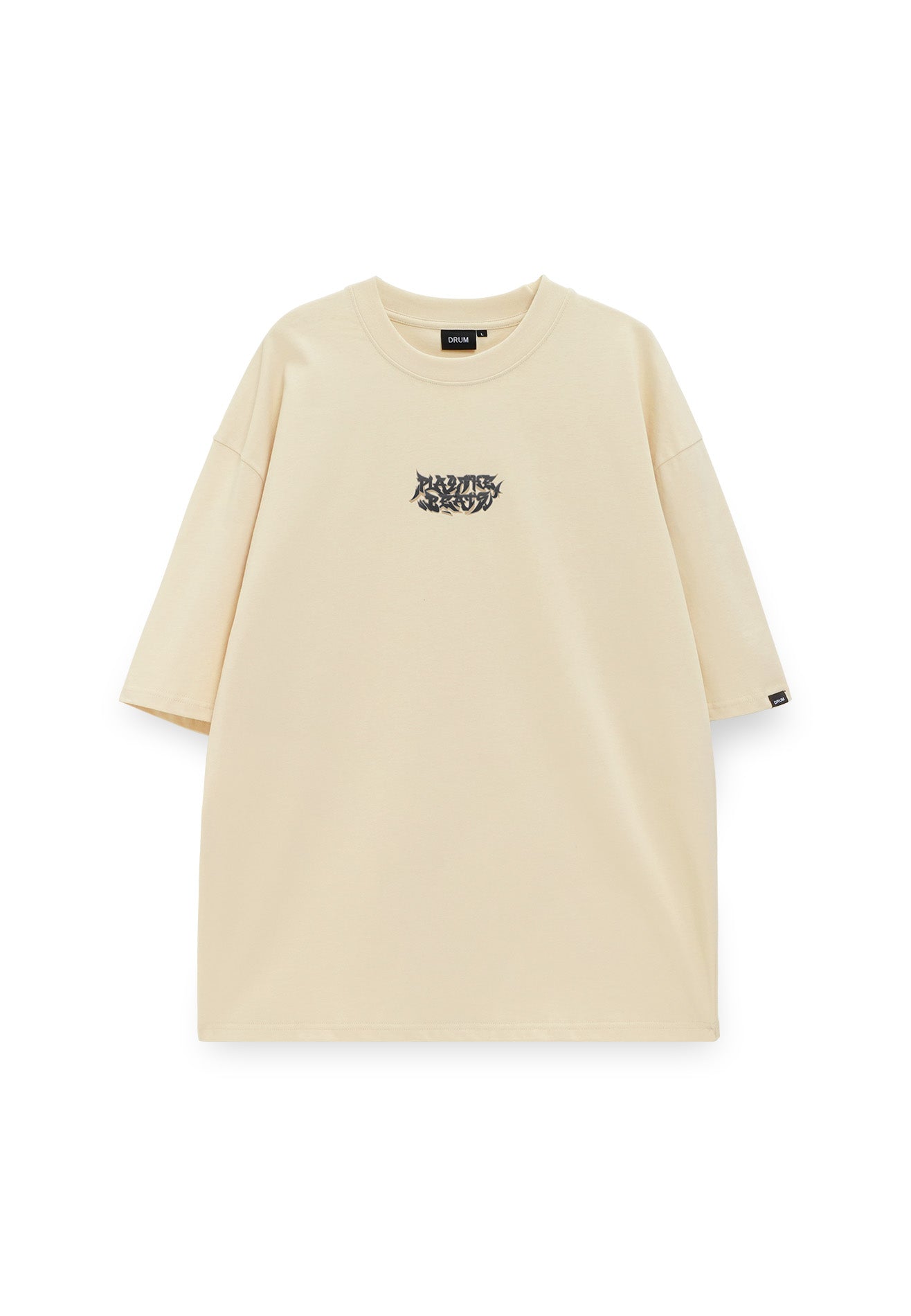 Select Gradient Flocking Oversized Tee- Light Khaki
