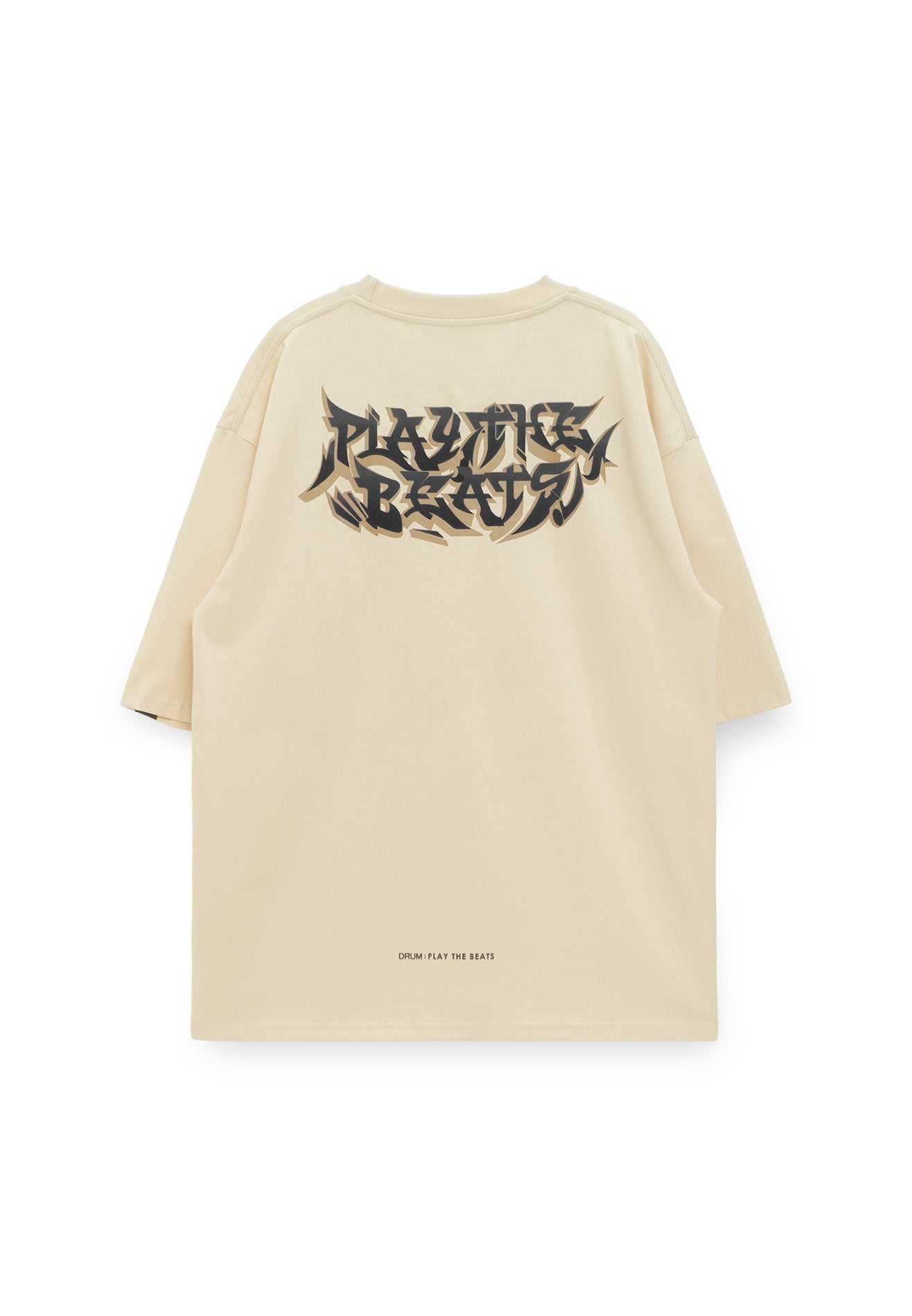 Select Gradient Flocking Oversized Tee- Light Khaki