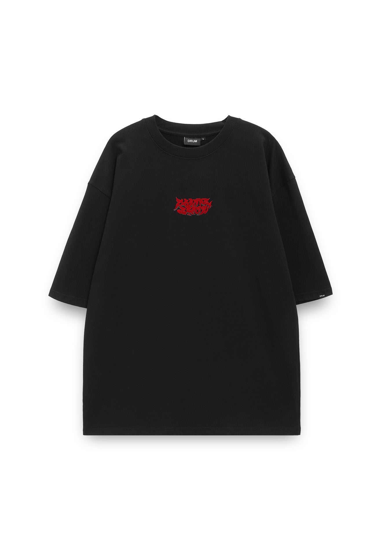 Select Gradient Flocking Oversized Tee- Black