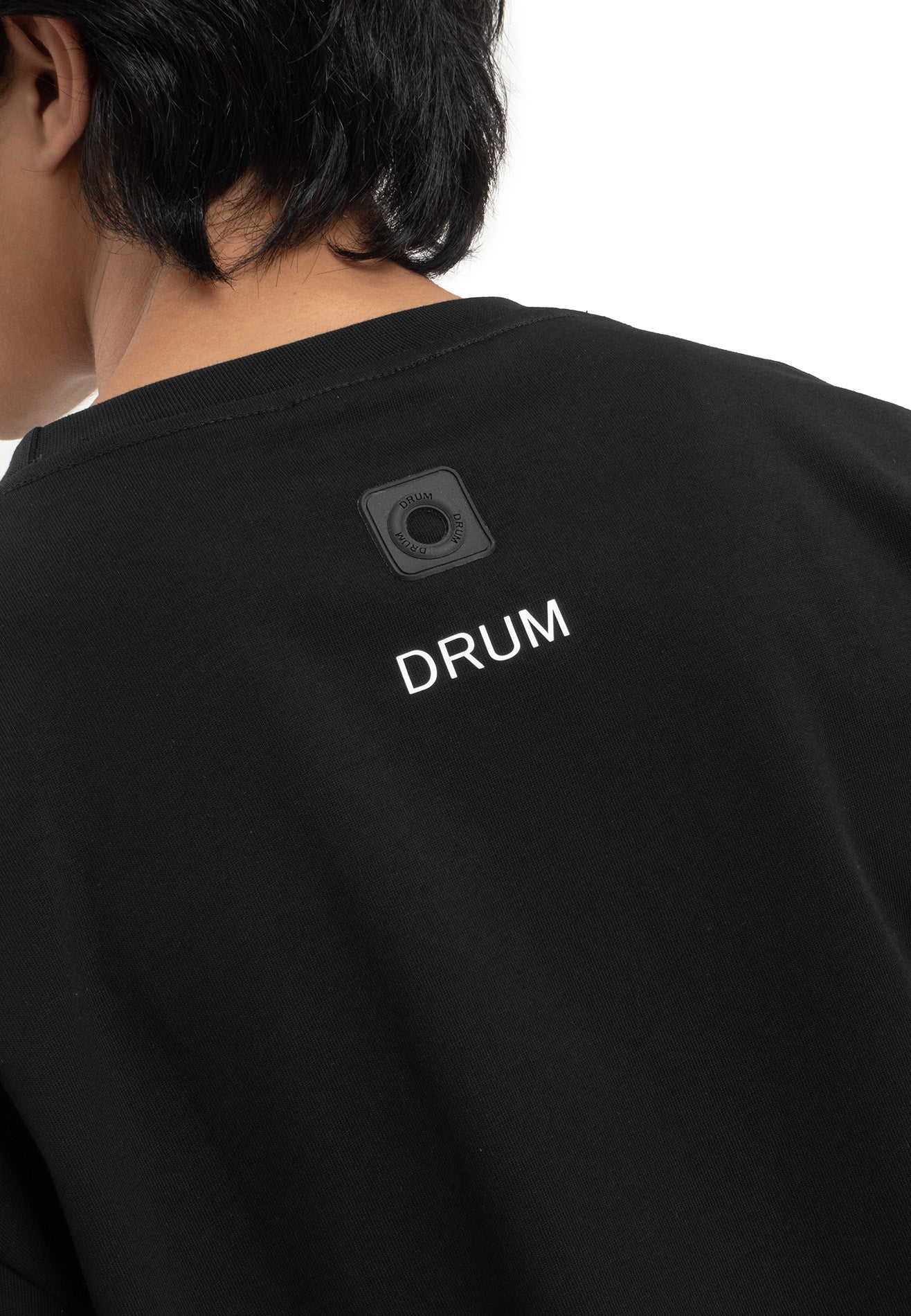 Select Haze Effect Print Oversized Tee- Black