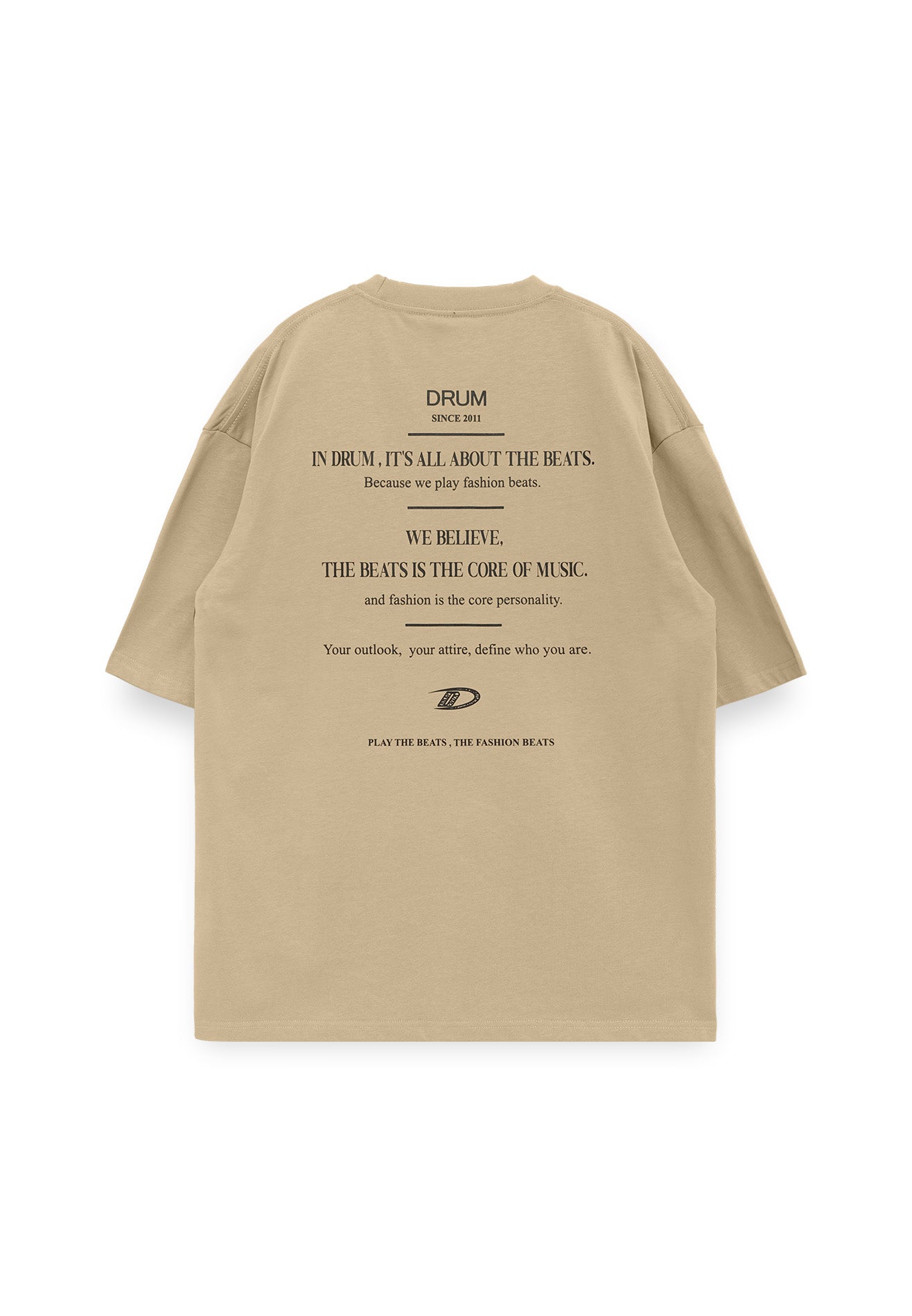 Select Applique Embroidery Oversized Tee- Khaki