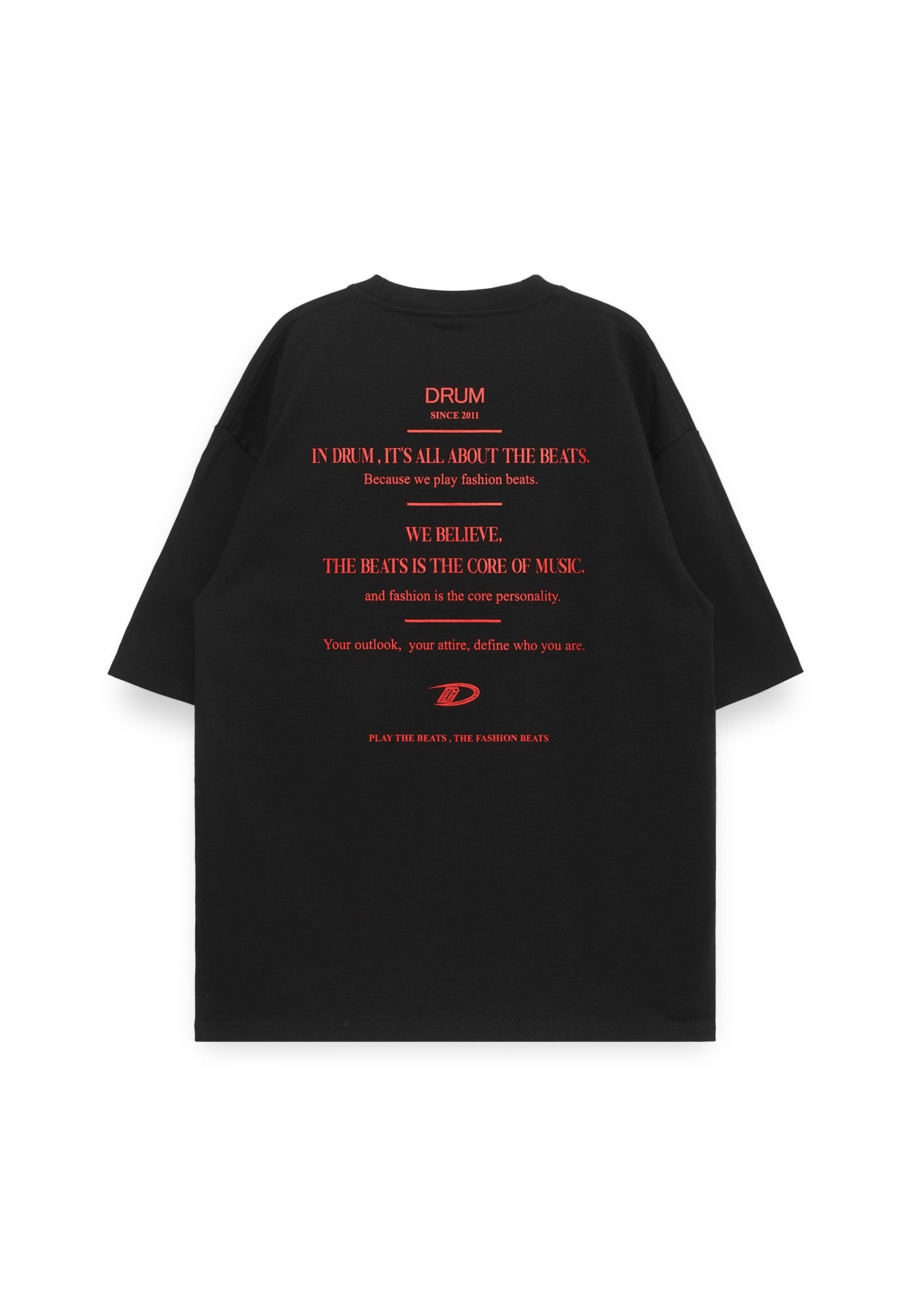 Select Applique Embroidery Oversized Tee- Black