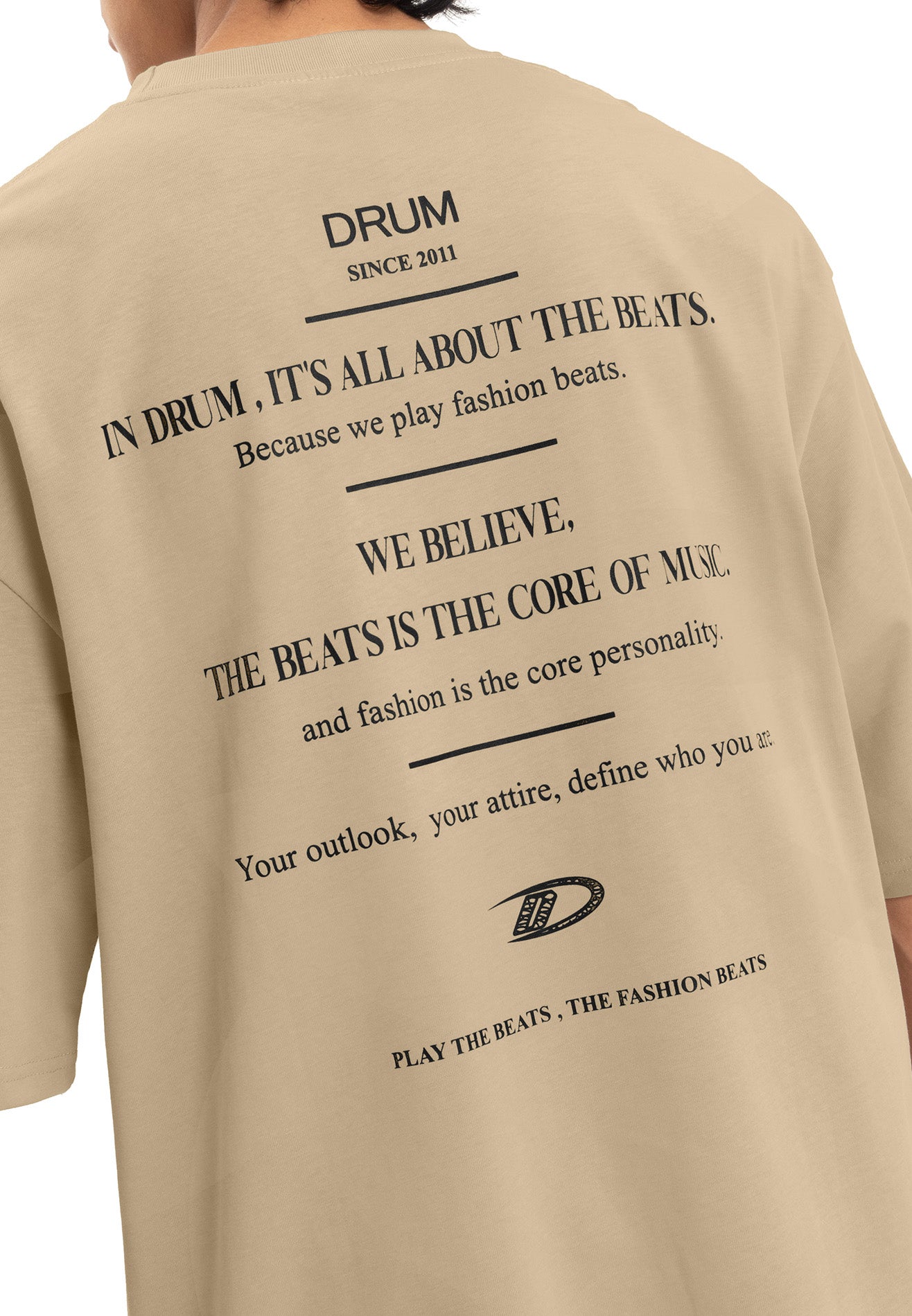 Select Applique Embroidery Oversized Tee- Khaki