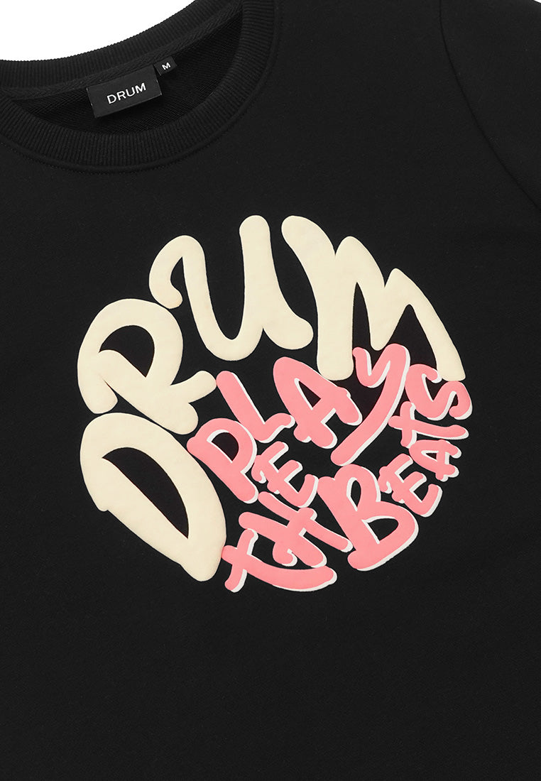 DRUM SELECT Women Graphic Top- Black