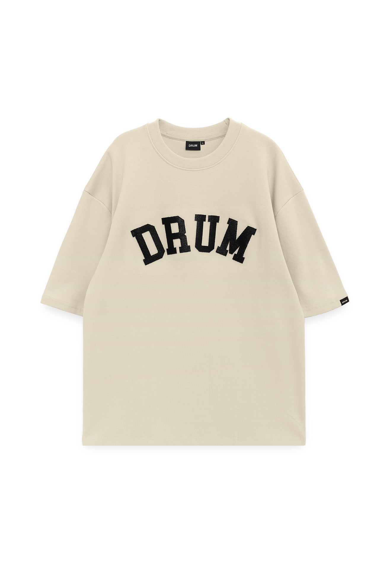 Select Toothbrush Embroidery Oversized Tee- Light Khaki