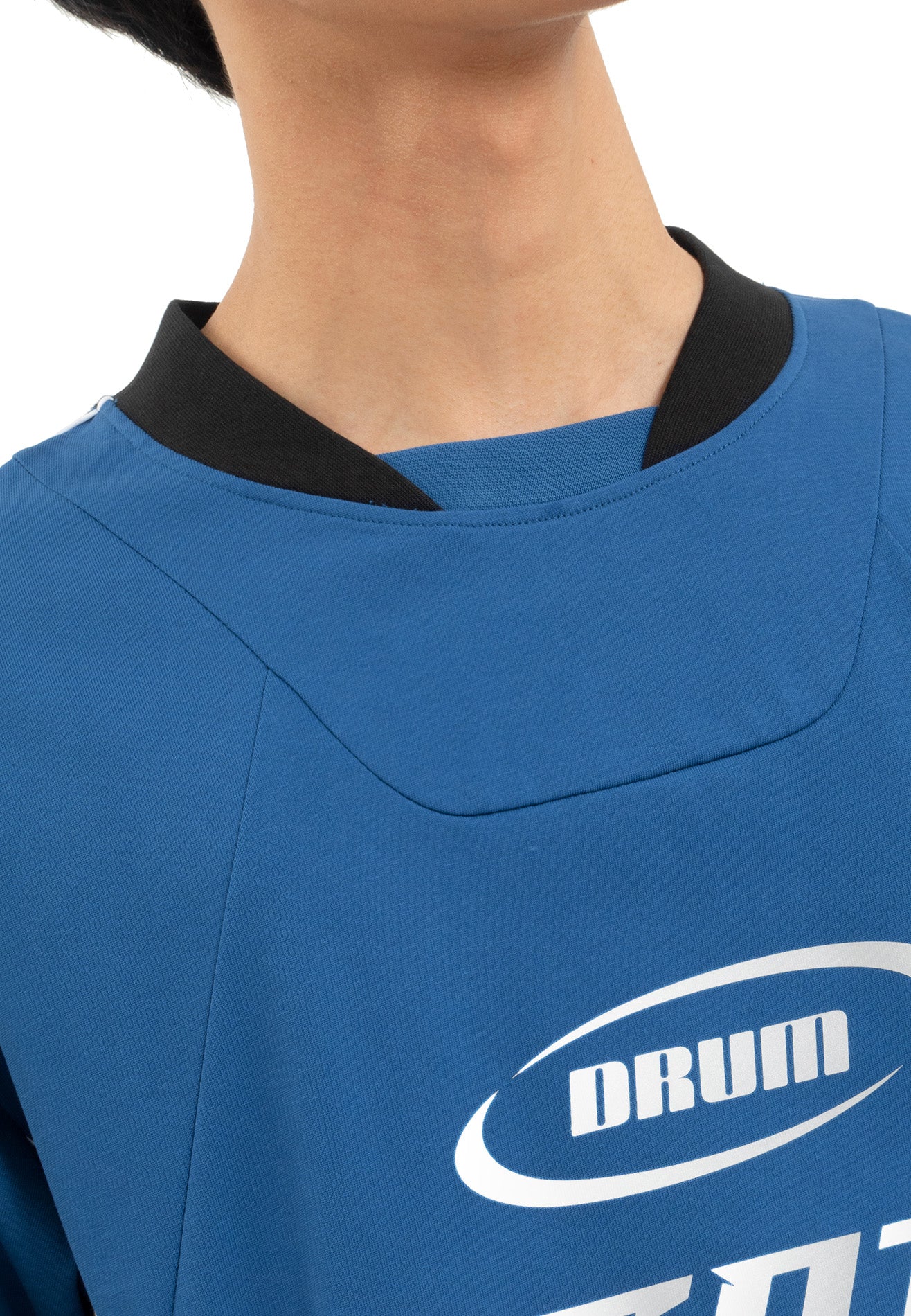 Select Racing Theme Cut & Sew Reflective Oversized Tee- Blue