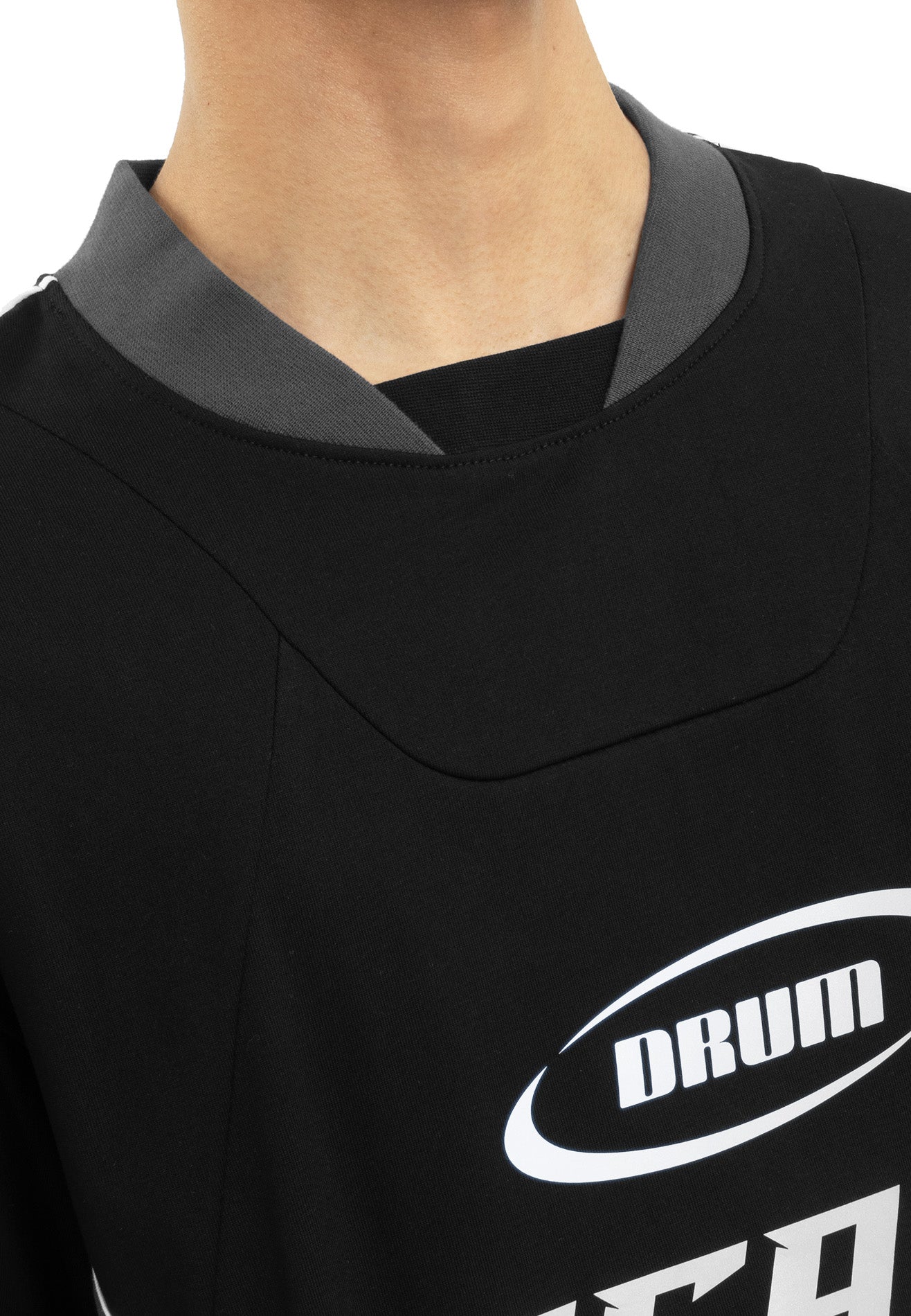 Select Racing Theme Cut & Sew Reflective Oversized Tee- Black