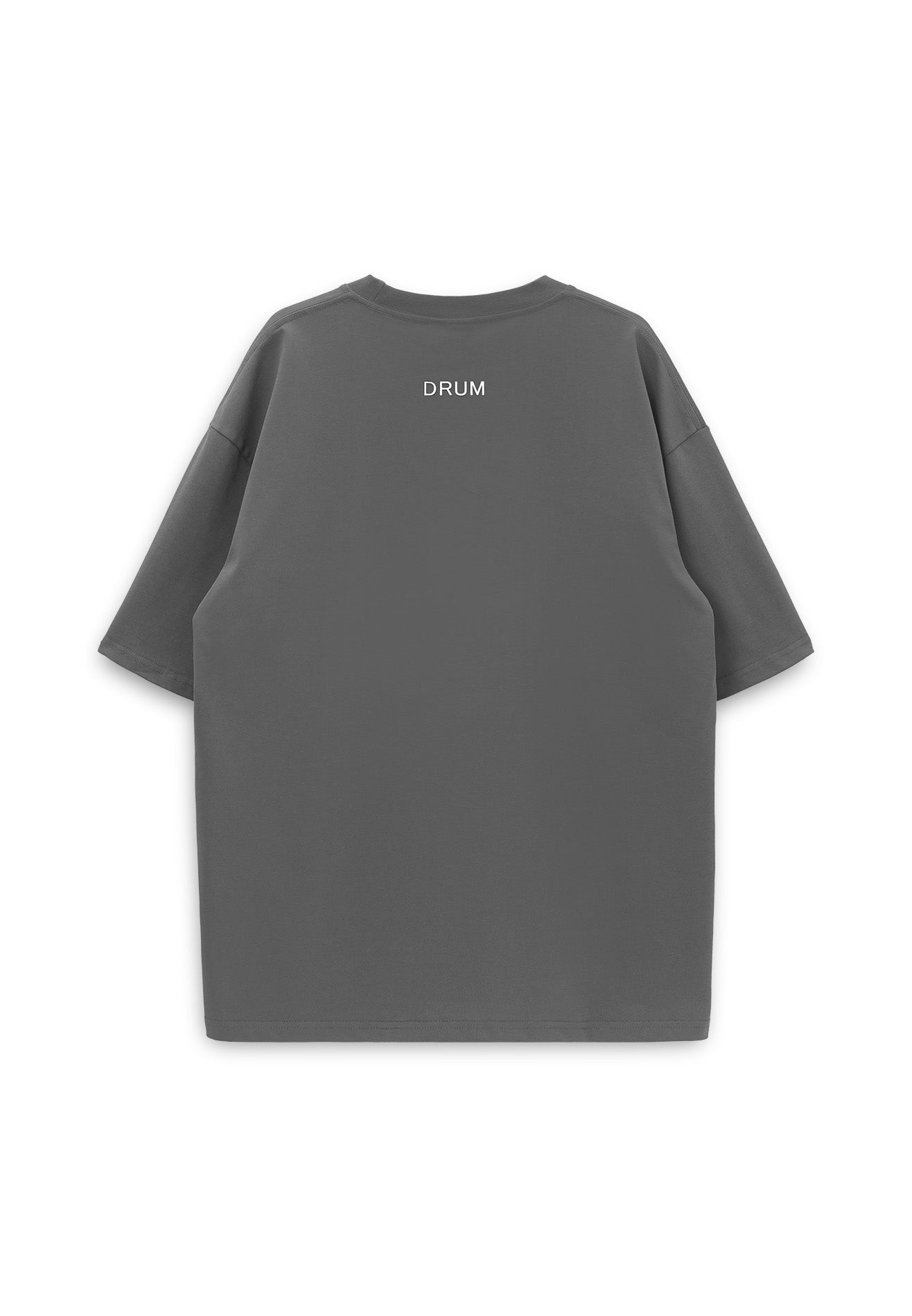 Select Blur Effect Print Oversized Tee- Dark Grey