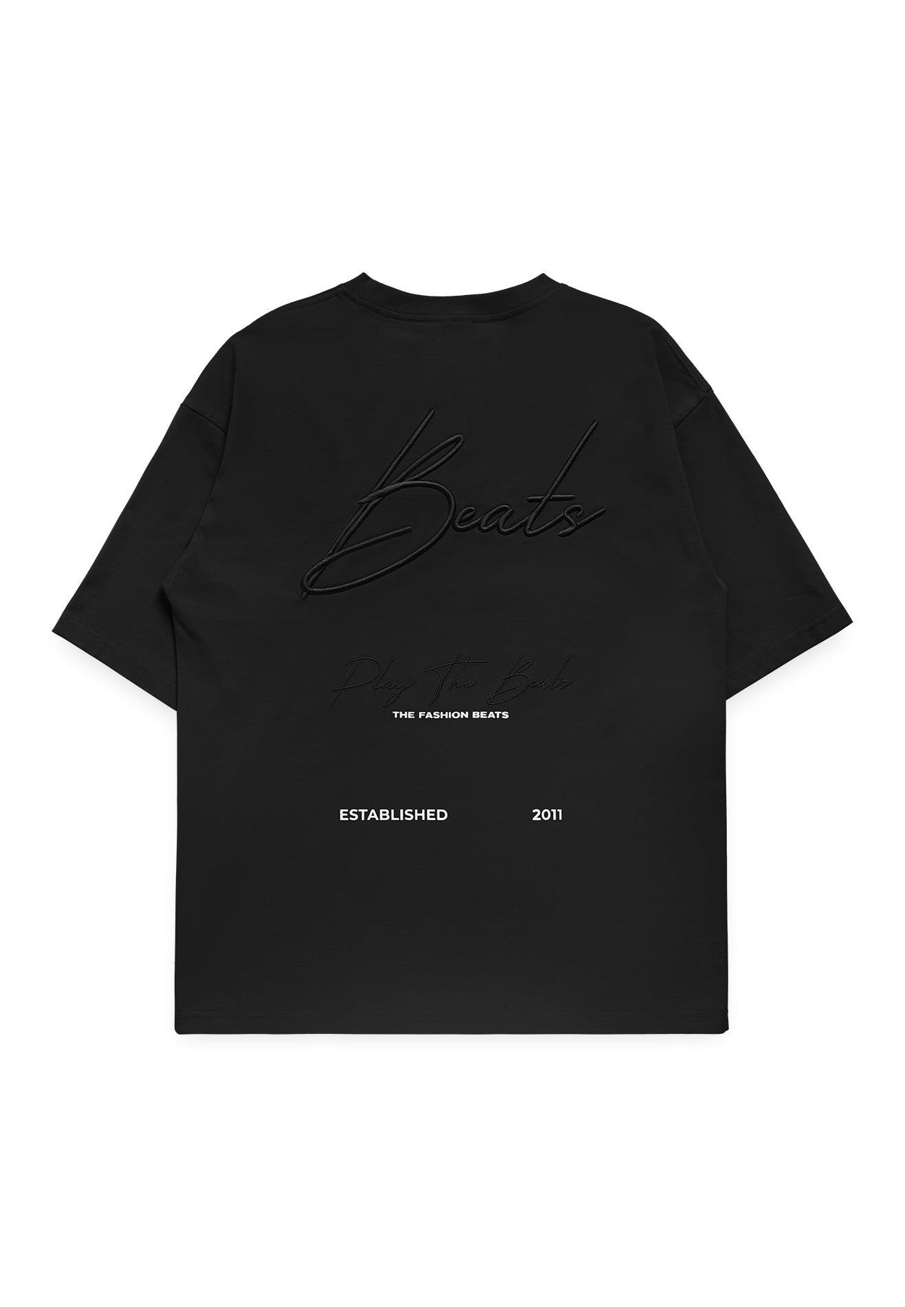 Select 3D Embroidery Oversized Tee- Black