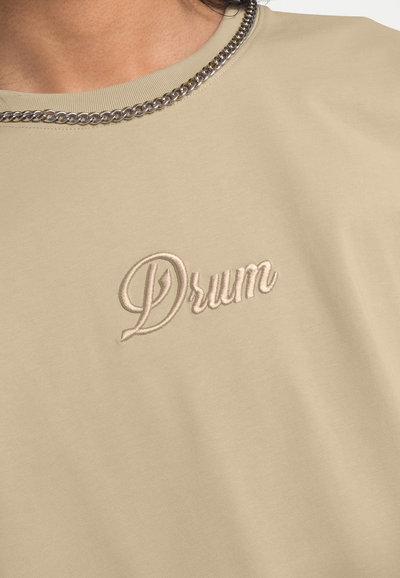 Select 3D Embroidery Oversized Tee- Khaki