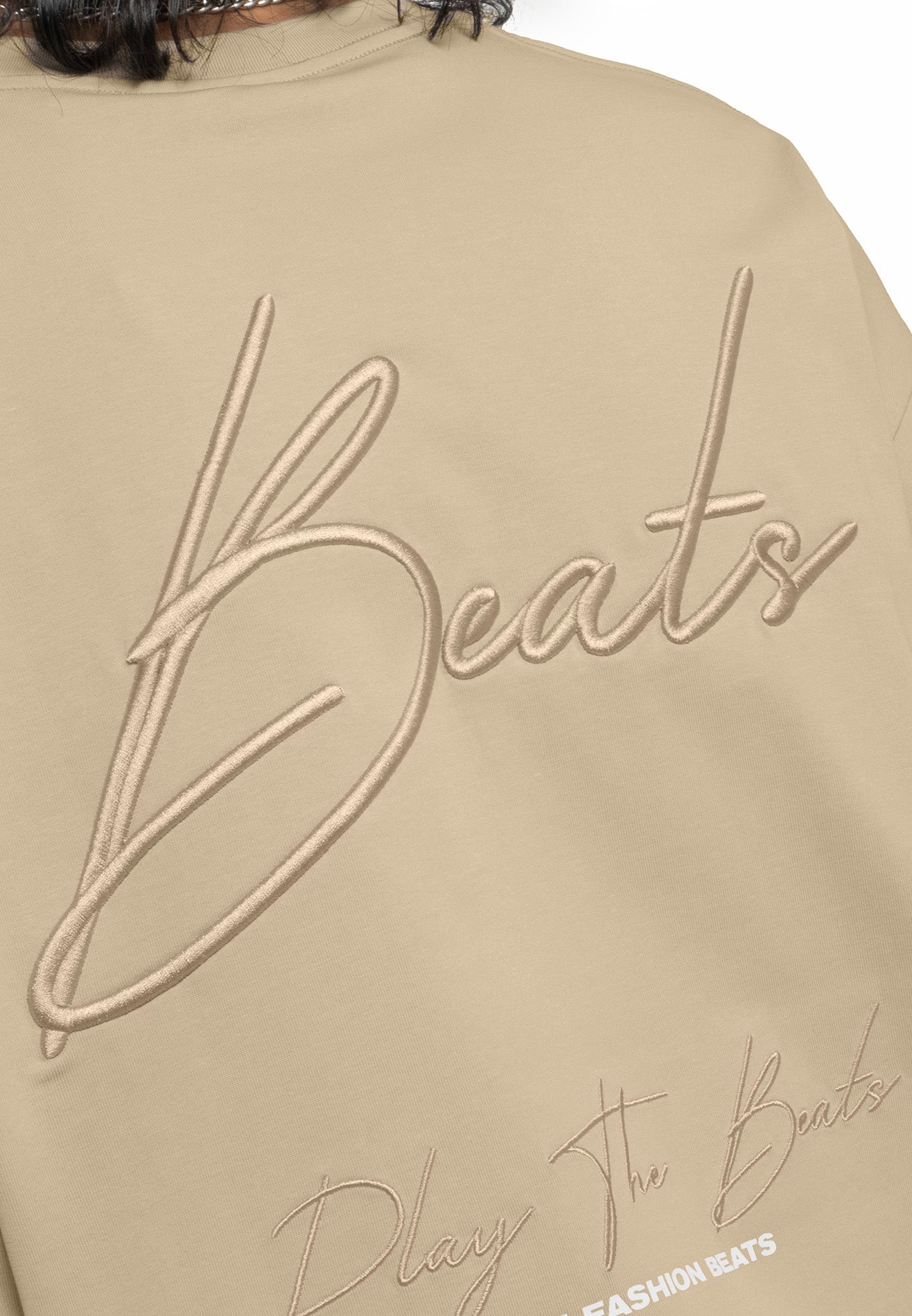 Select 3D Embroidery Oversized Tee- Khaki