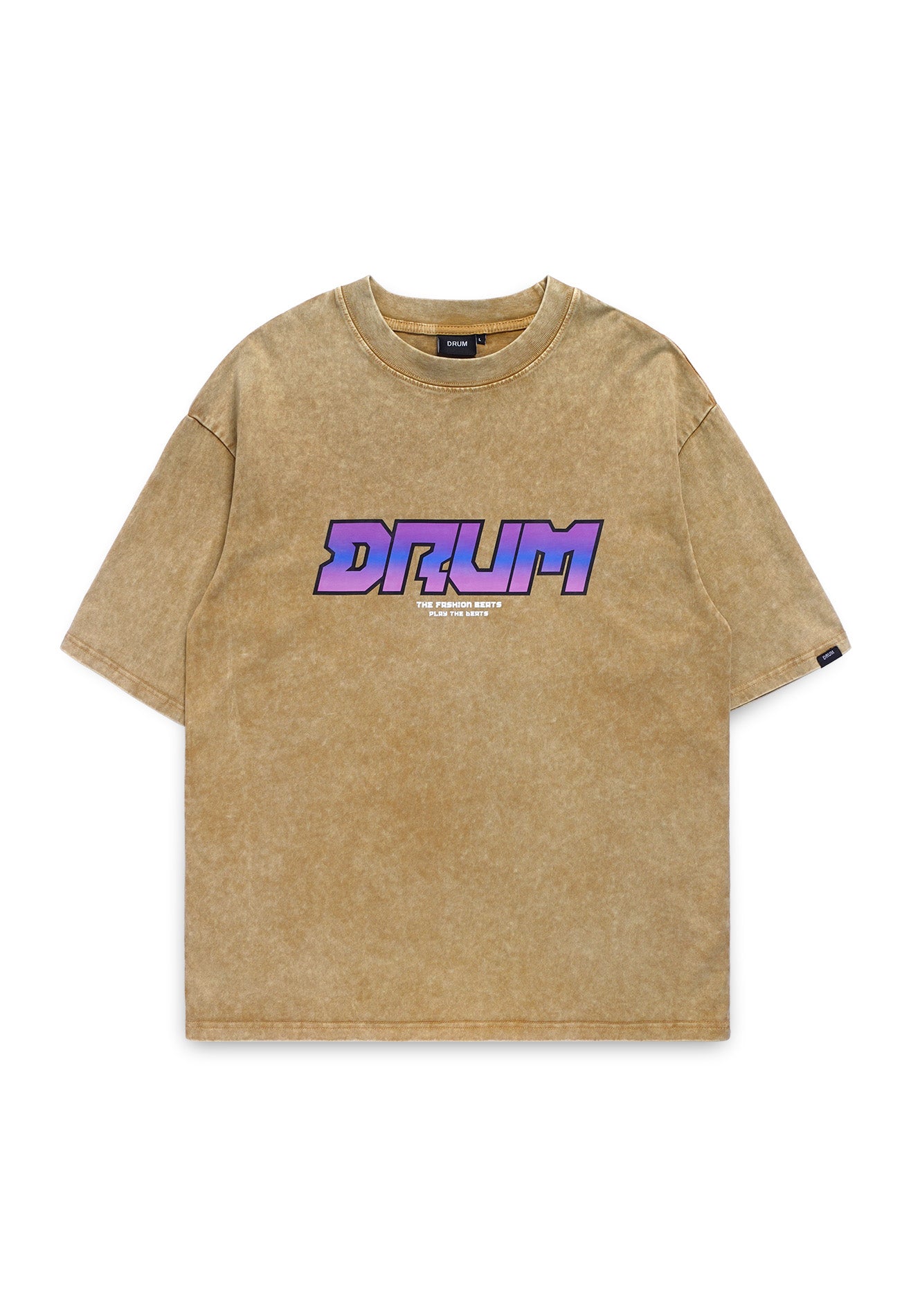 Select Stoned Washed Oversized Tee- Khaki