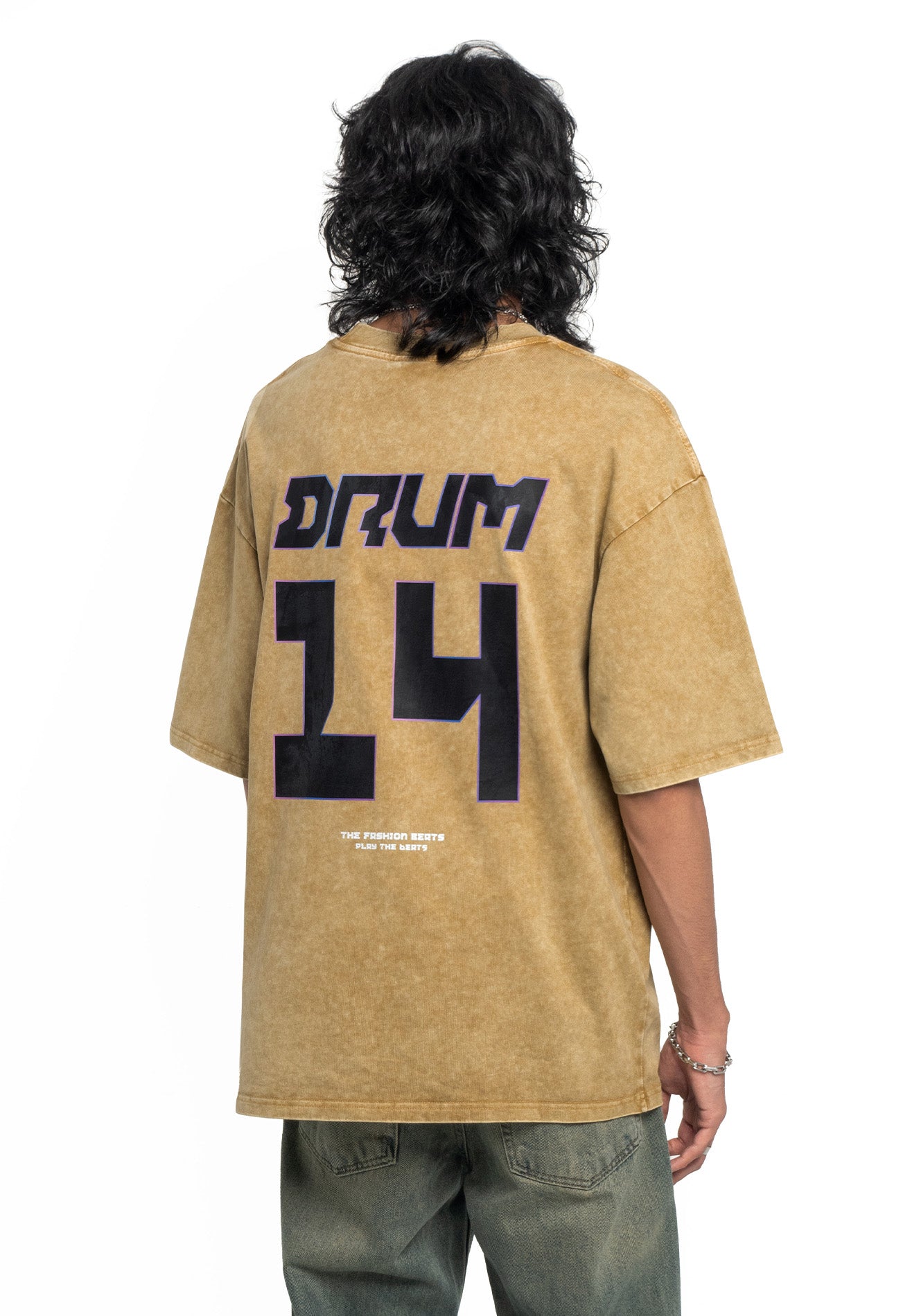 Select Stoned Washed Oversized Tee- Khaki