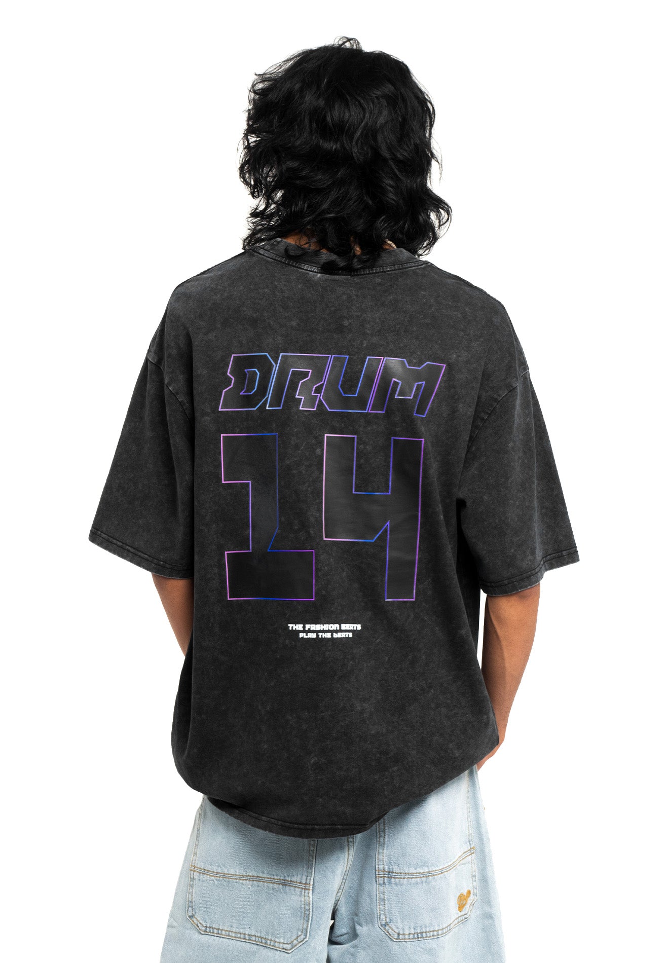 Select Stoned Washed Oversized Tee- Black