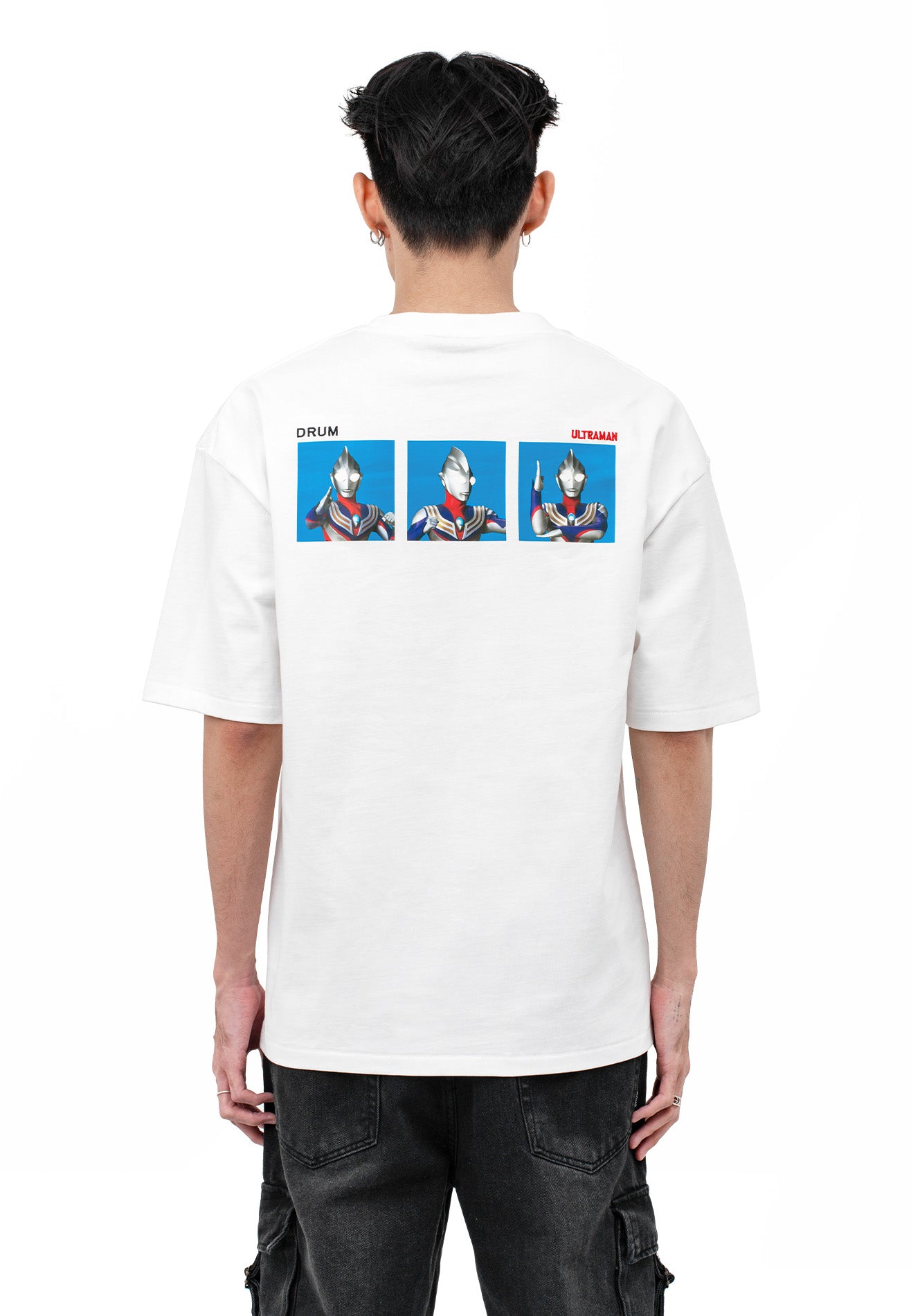 DRUM | ULTRAMAN Ultraman Tiga Oversized Tee- White