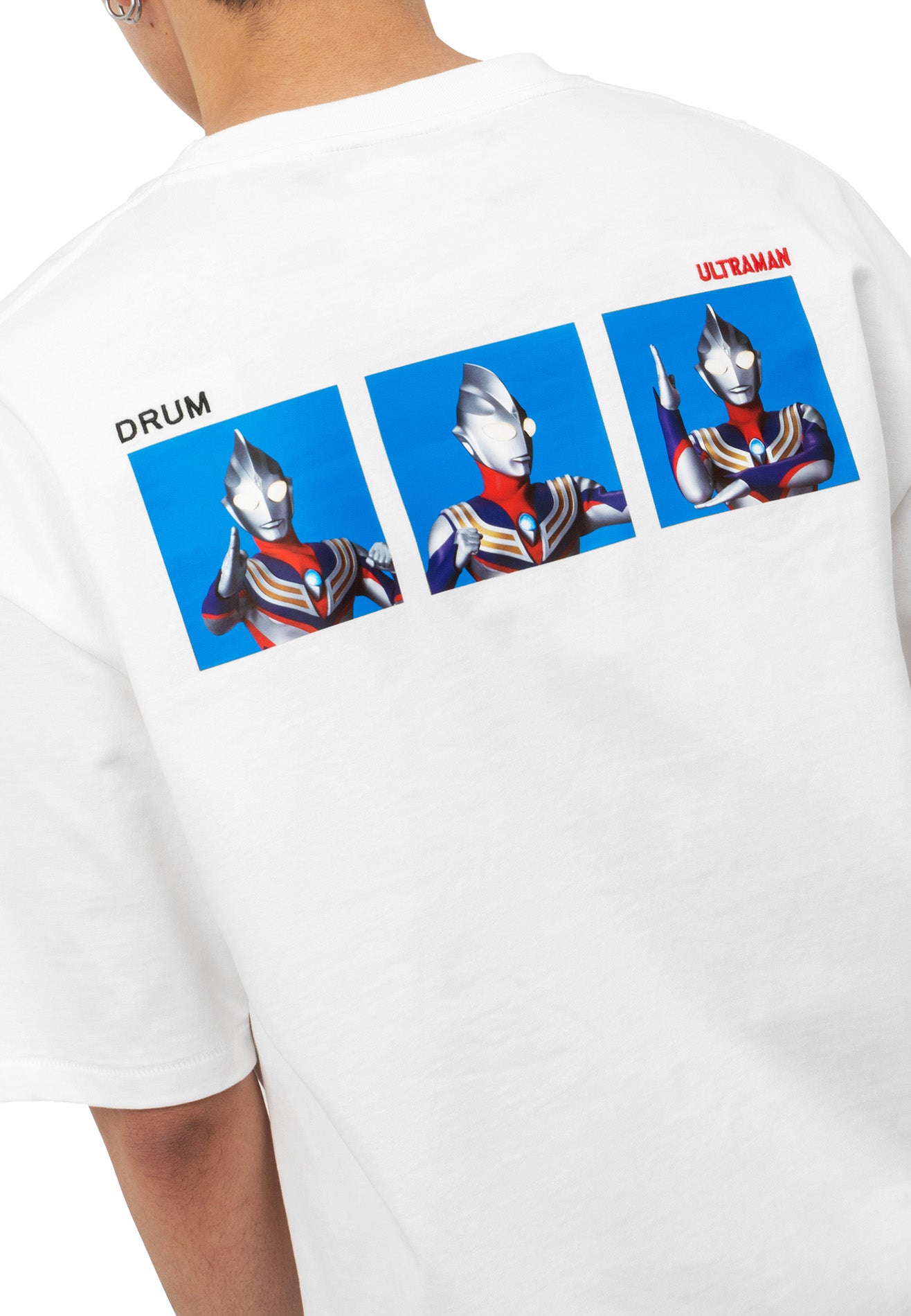 DRUM | ULTRAMAN Ultraman Tiga Oversized Tee- White