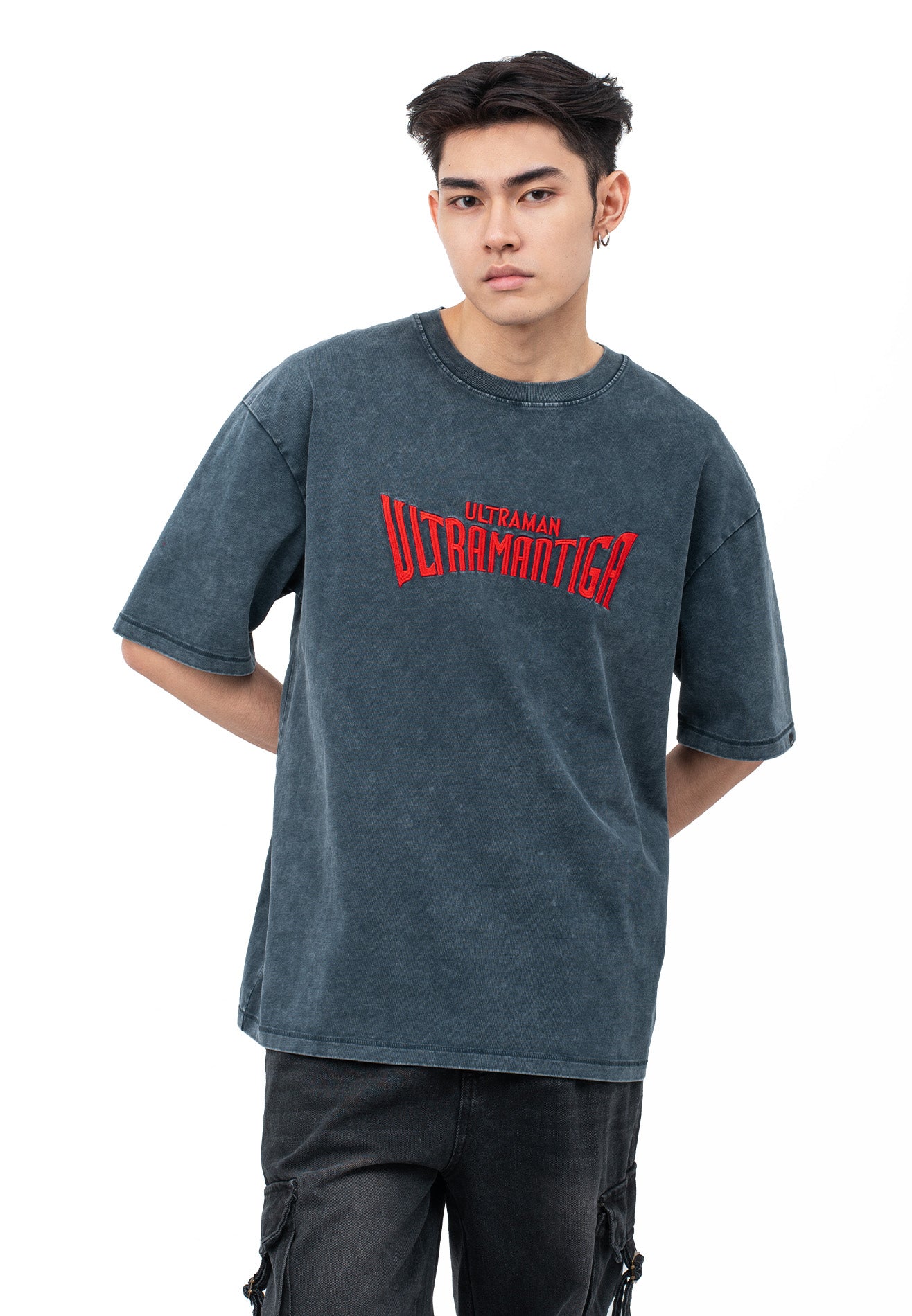 DRUM | ULTRAMAN Ultraman Tiga Oversized Tee- Dark Blue