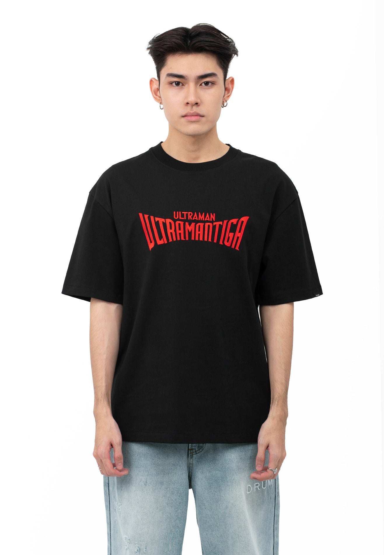 DRUM | ULTRAMAN Ultraman Tiga Oversized Tee- Black