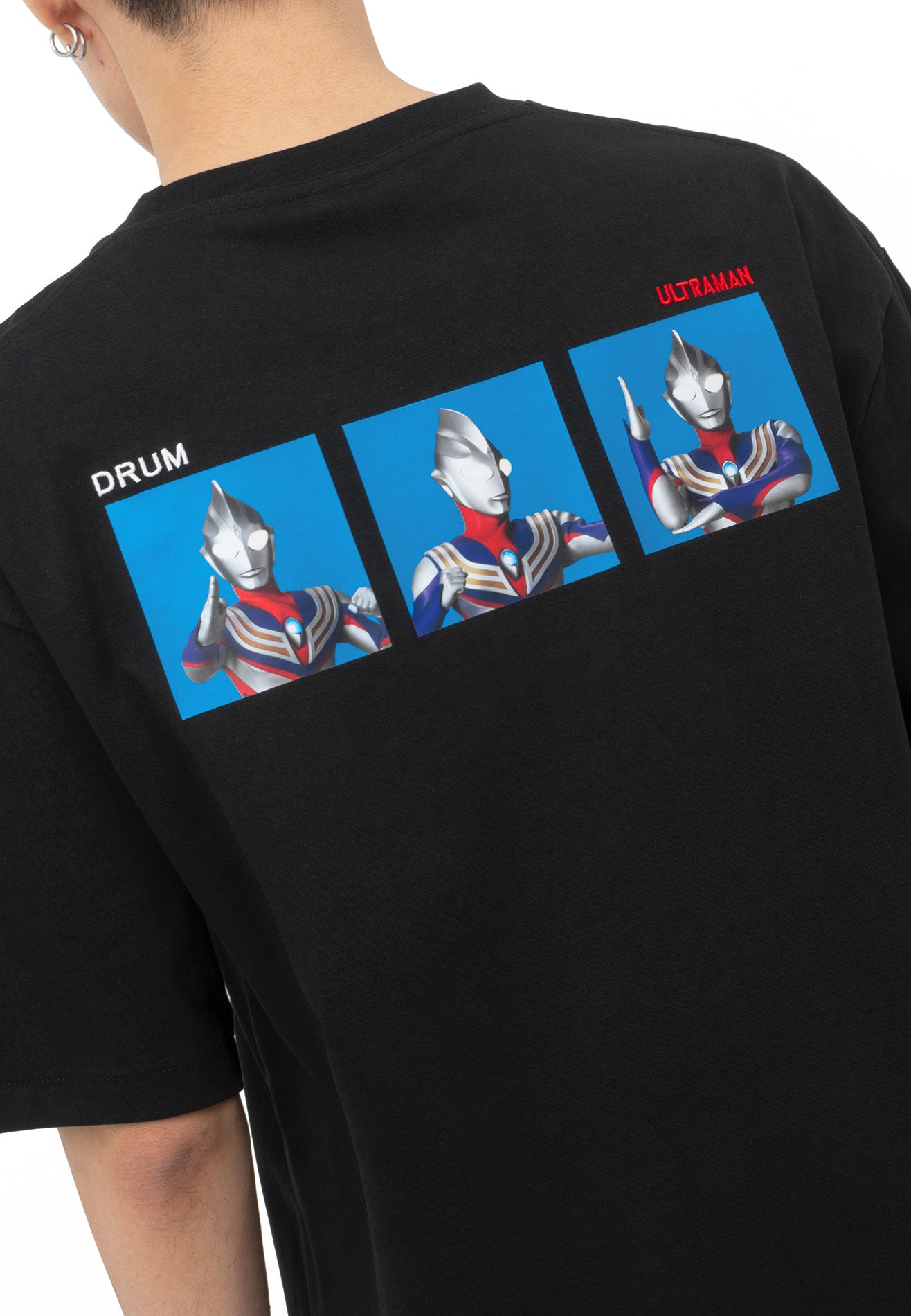 DRUM | ULTRAMAN Ultraman Tiga Oversized Tee- Black