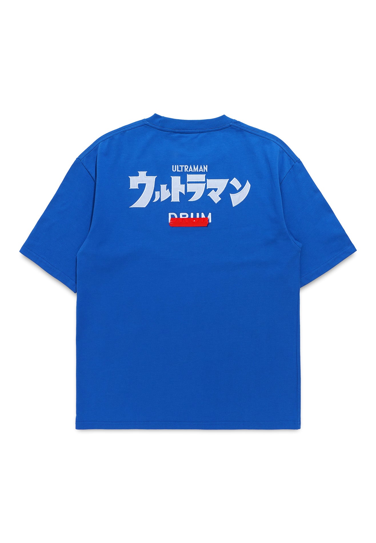 DRUM | ULTRAMAN Silicon Tape Details Oversized Tee- Blue