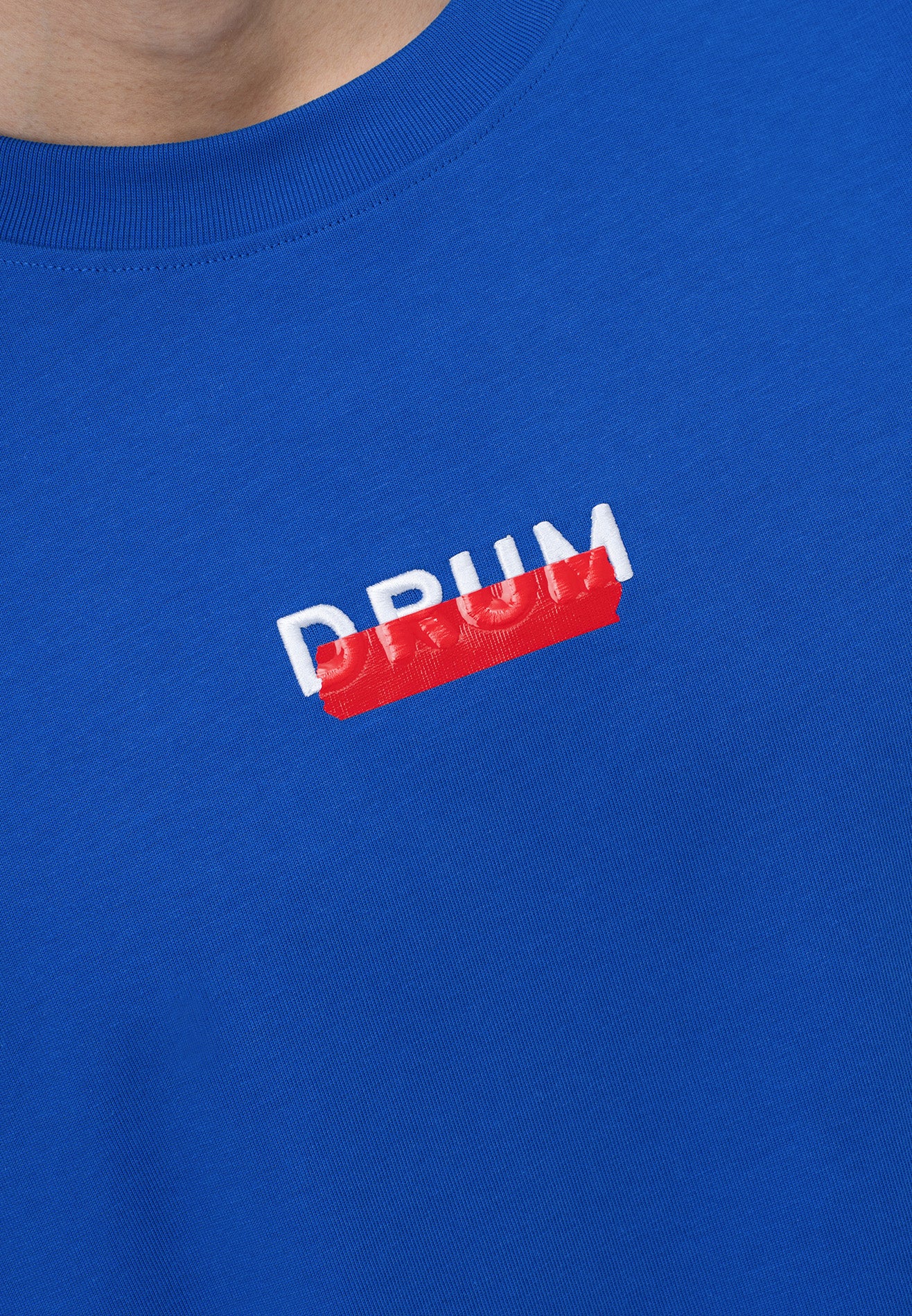 DRUM | ULTRAMAN Silicon Tape Details Oversized Tee- Blue