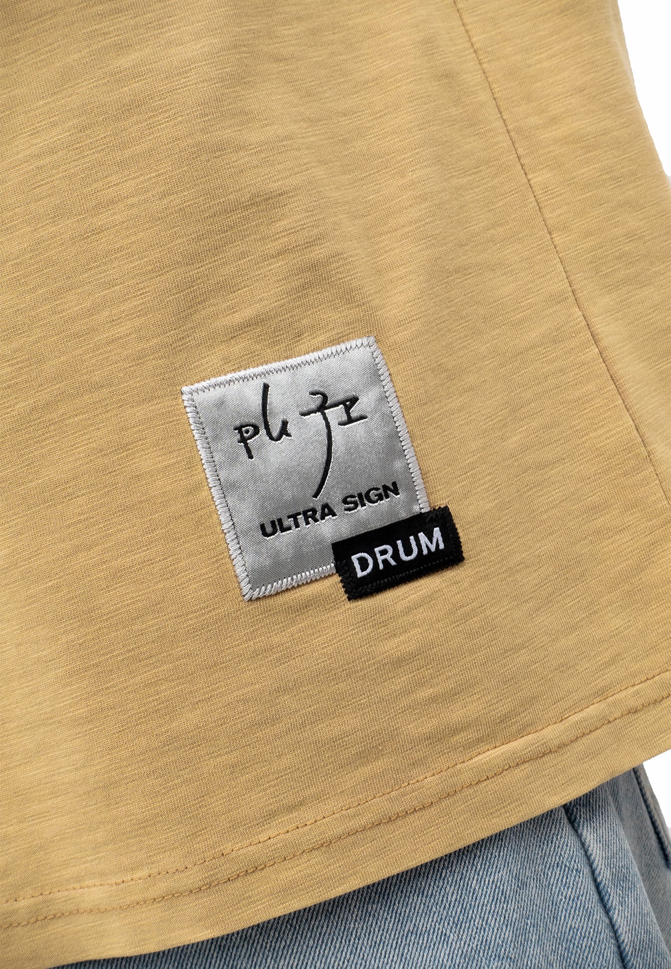 DRUM | ULTRAMAN Photoprint Stoned Washed Oversized Tee- Khaki