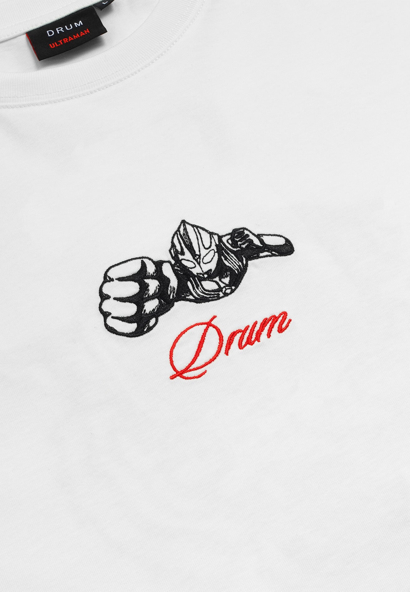 DRUM | ULTRAMAN Tiger Embroidery Oversized Tee- White