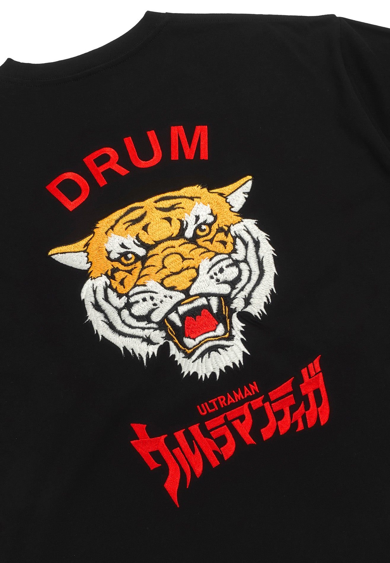DRUM | ULTRAMAN Tiger Embroidery Oversized Tee- Black