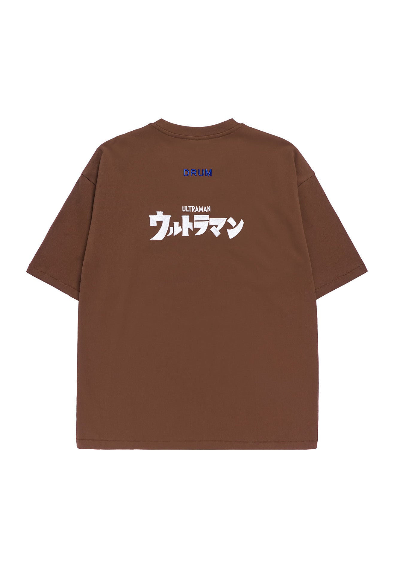 DRUM | ULTRAMAN I love Ultraman KL Silicon Patch Oversized Tee- Brown